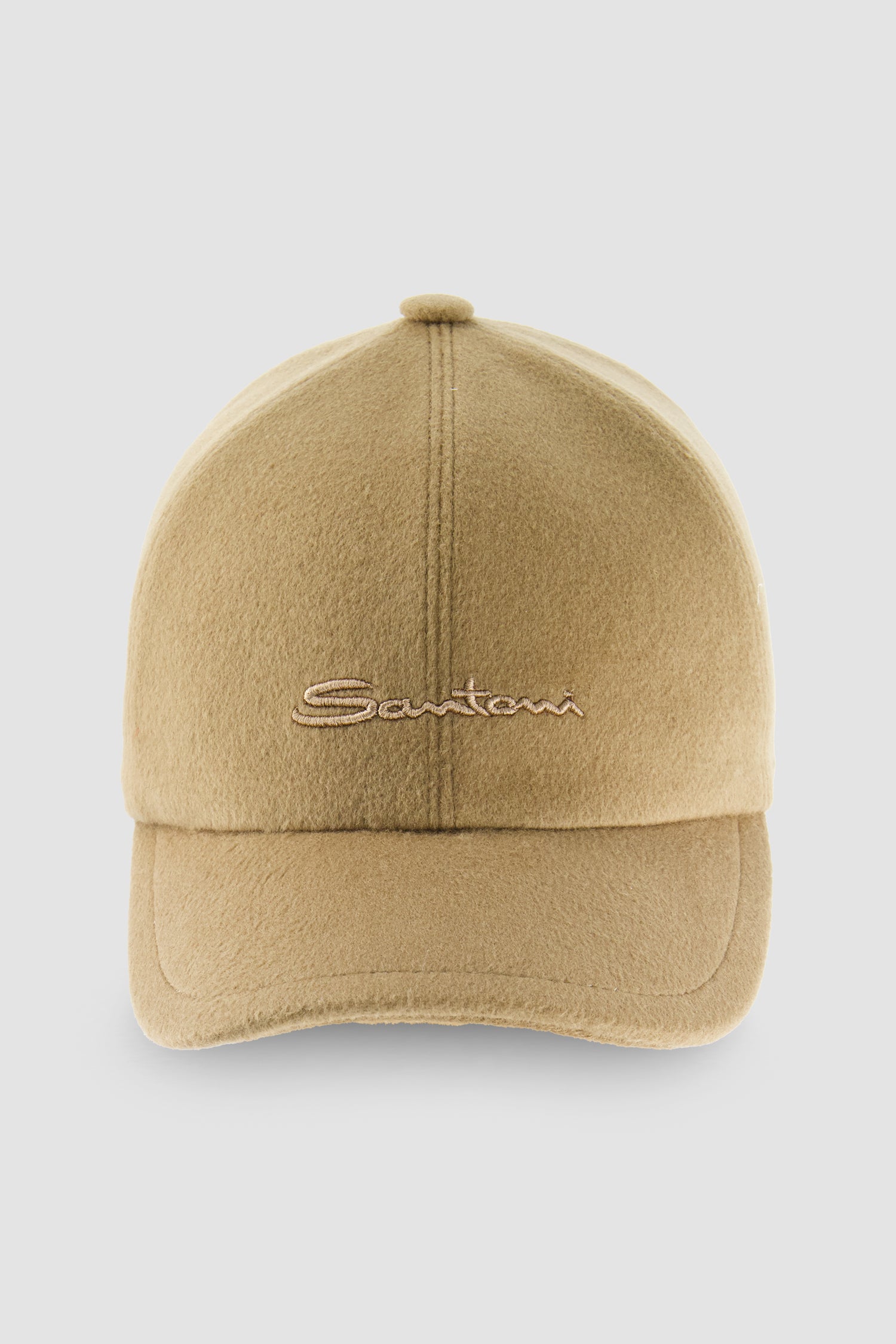 Santoni Taupe Wool Baseball Hat