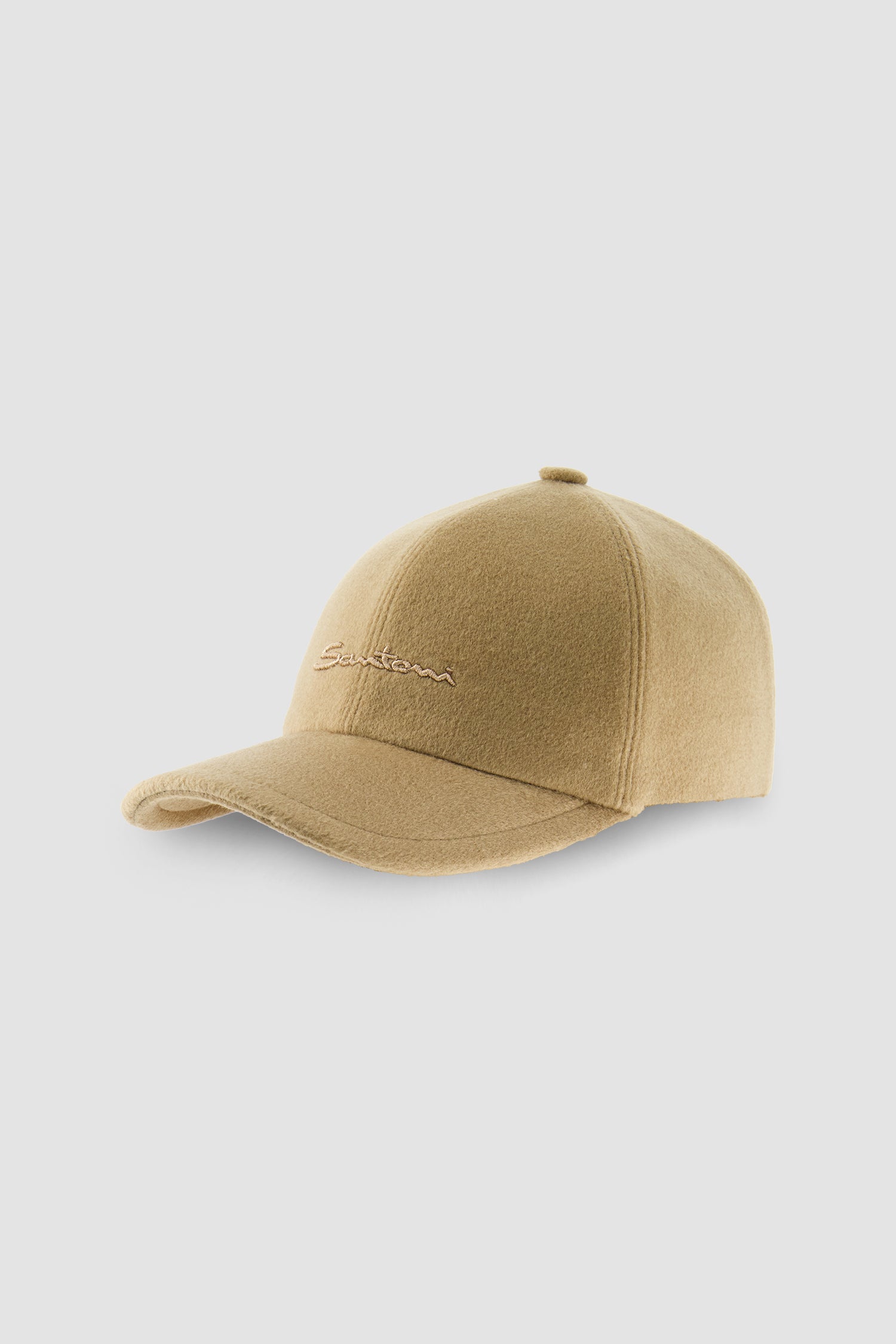 Santoni Taupe Wool Baseball Hat