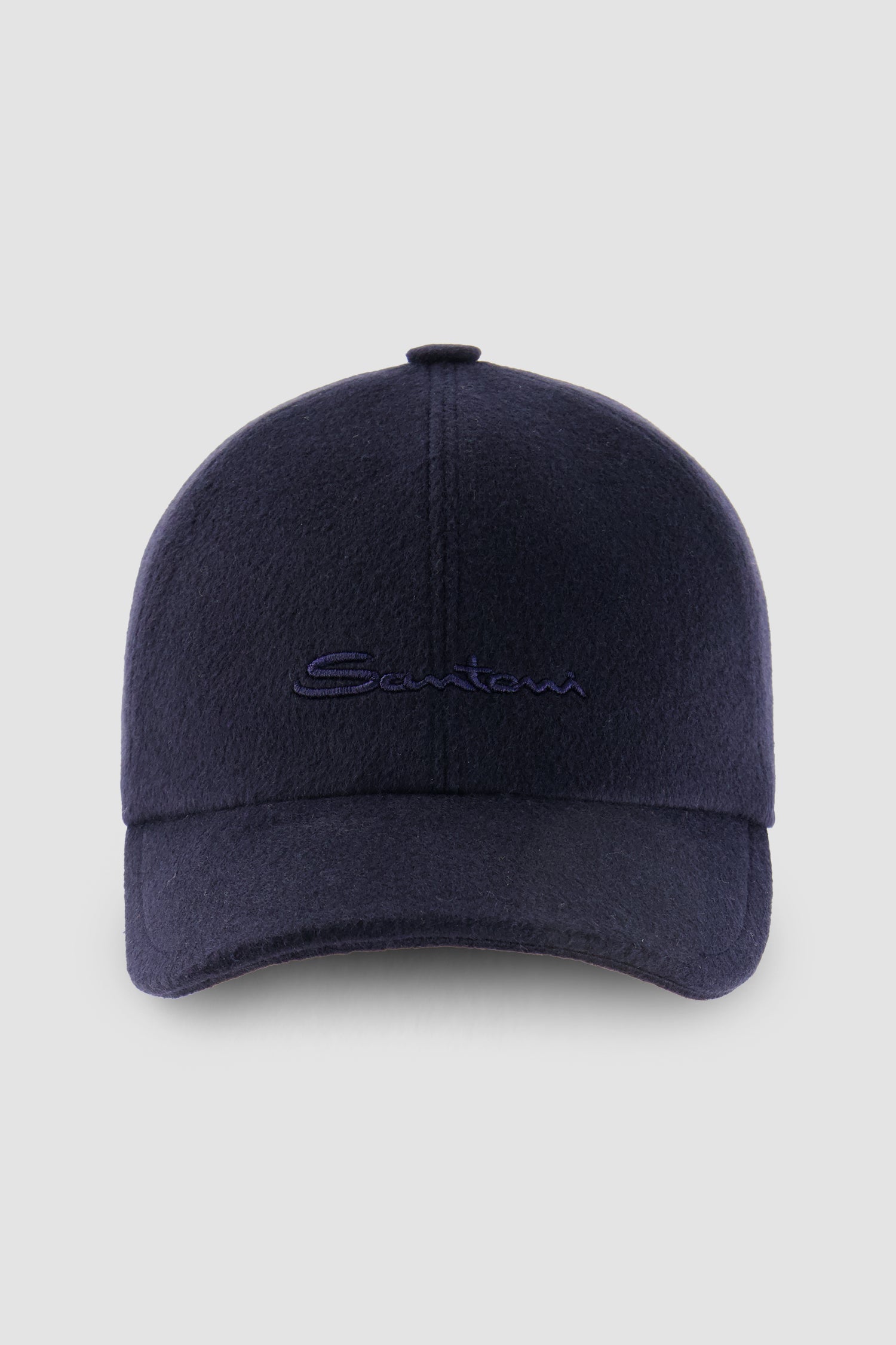 Santoni Navy Wool Baseball Hat