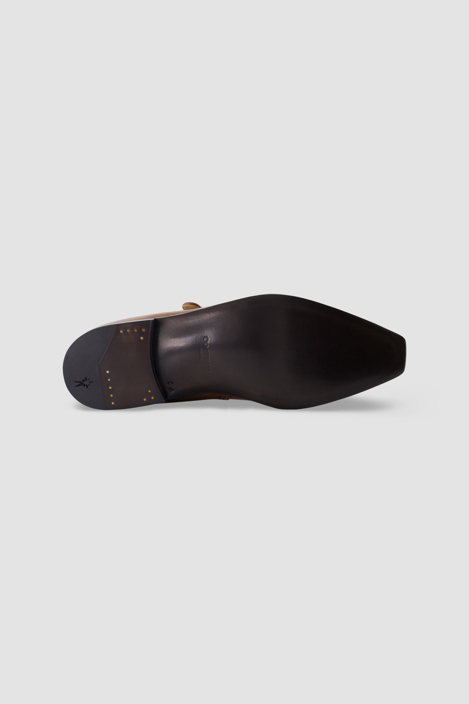 Corthay Brown Leather Single Monk Strap Dress Shoe