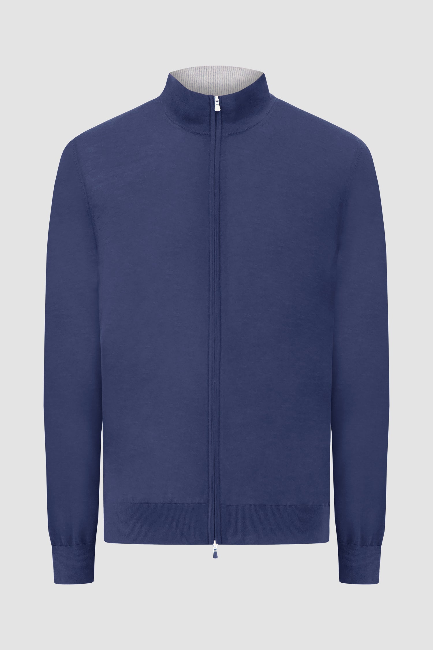 Barba Napoli Navy Zipped Guibbino Sweater