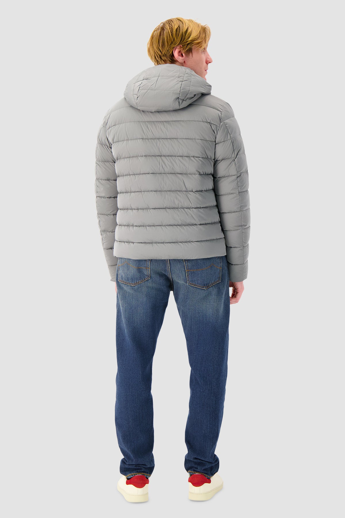 Moorer Grey Eurico Hooded Puffer Jacket
