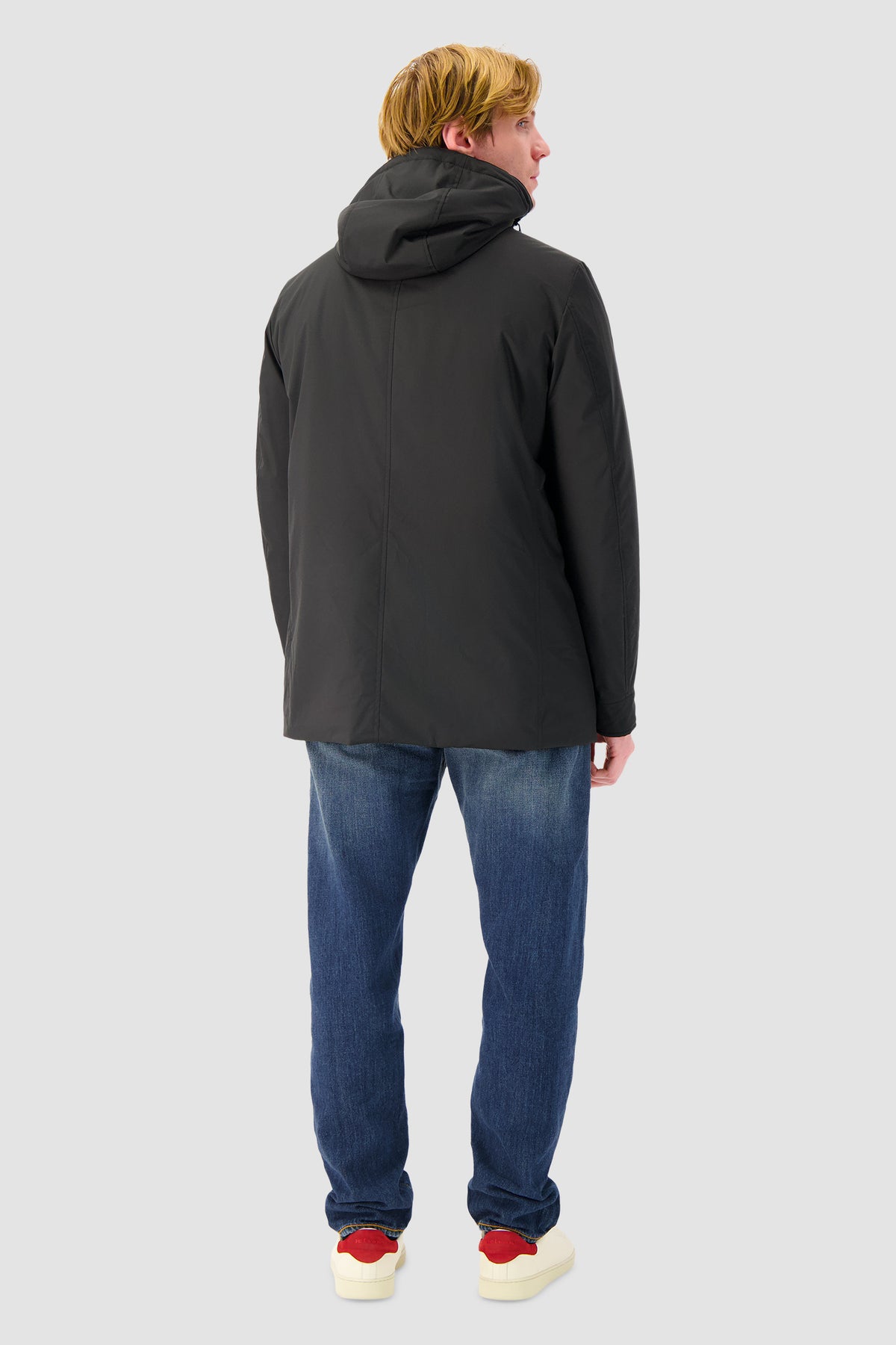 Moorer Black Petrini Hooded Jacket