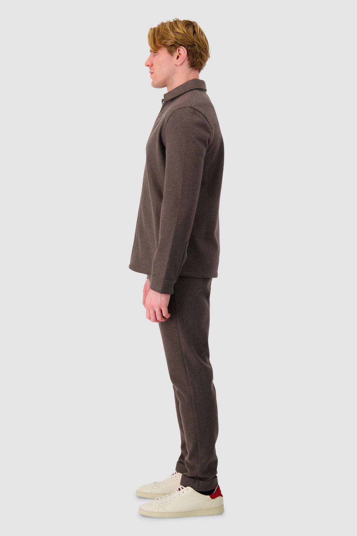 Marco Pescarolo Taupe Zip-Up Jacket
