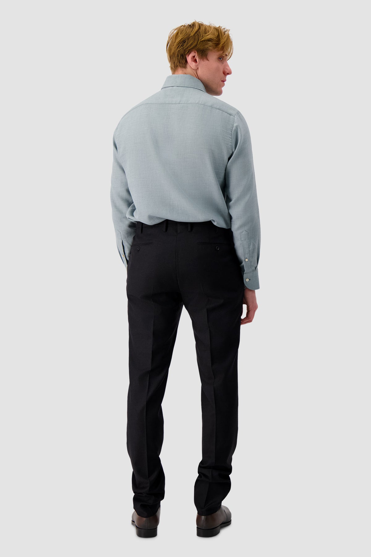 100 Hands Light Blue Cotton Dress Shirt