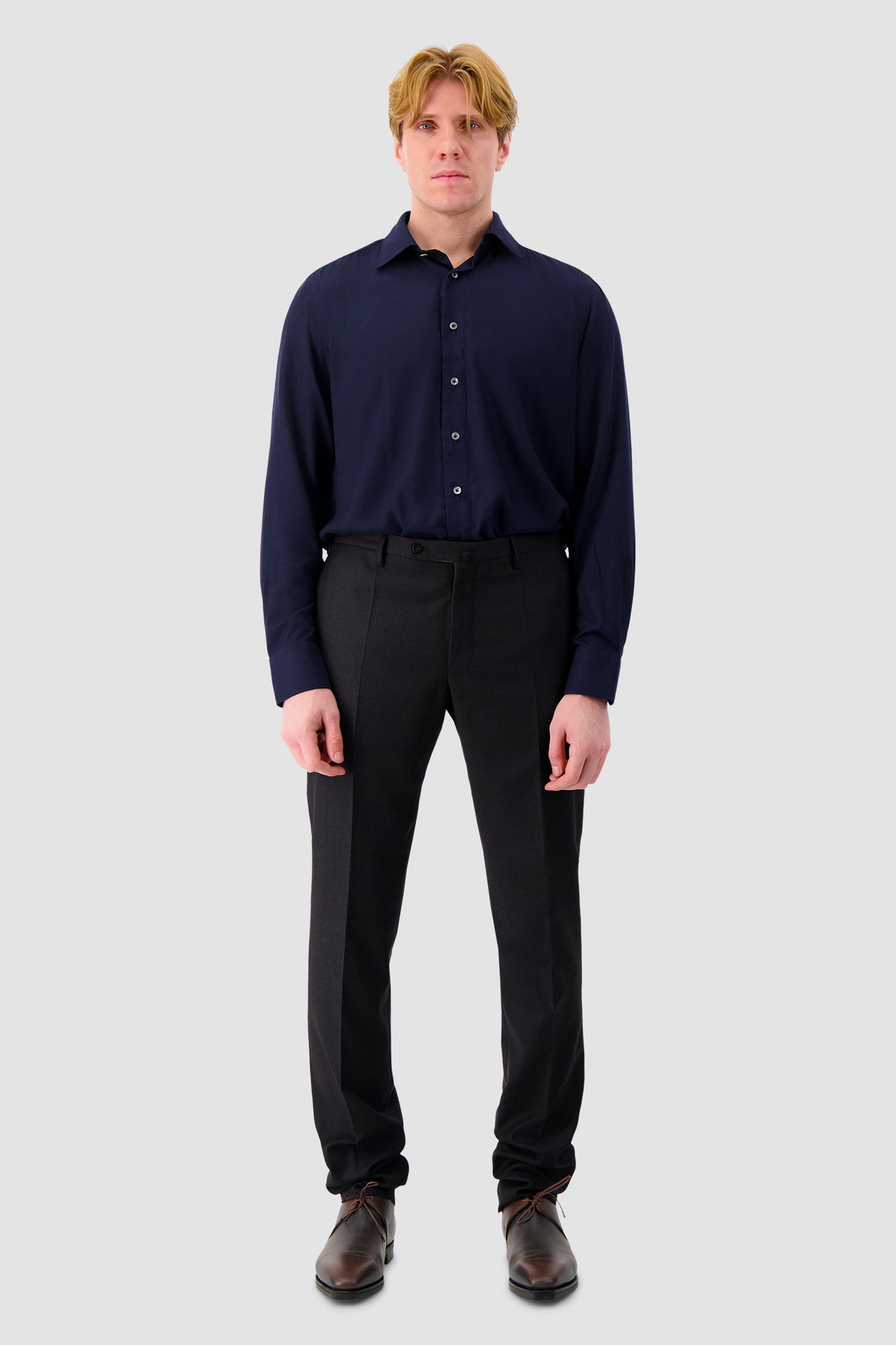 100 Hands Navy Cotton Dress Shirt