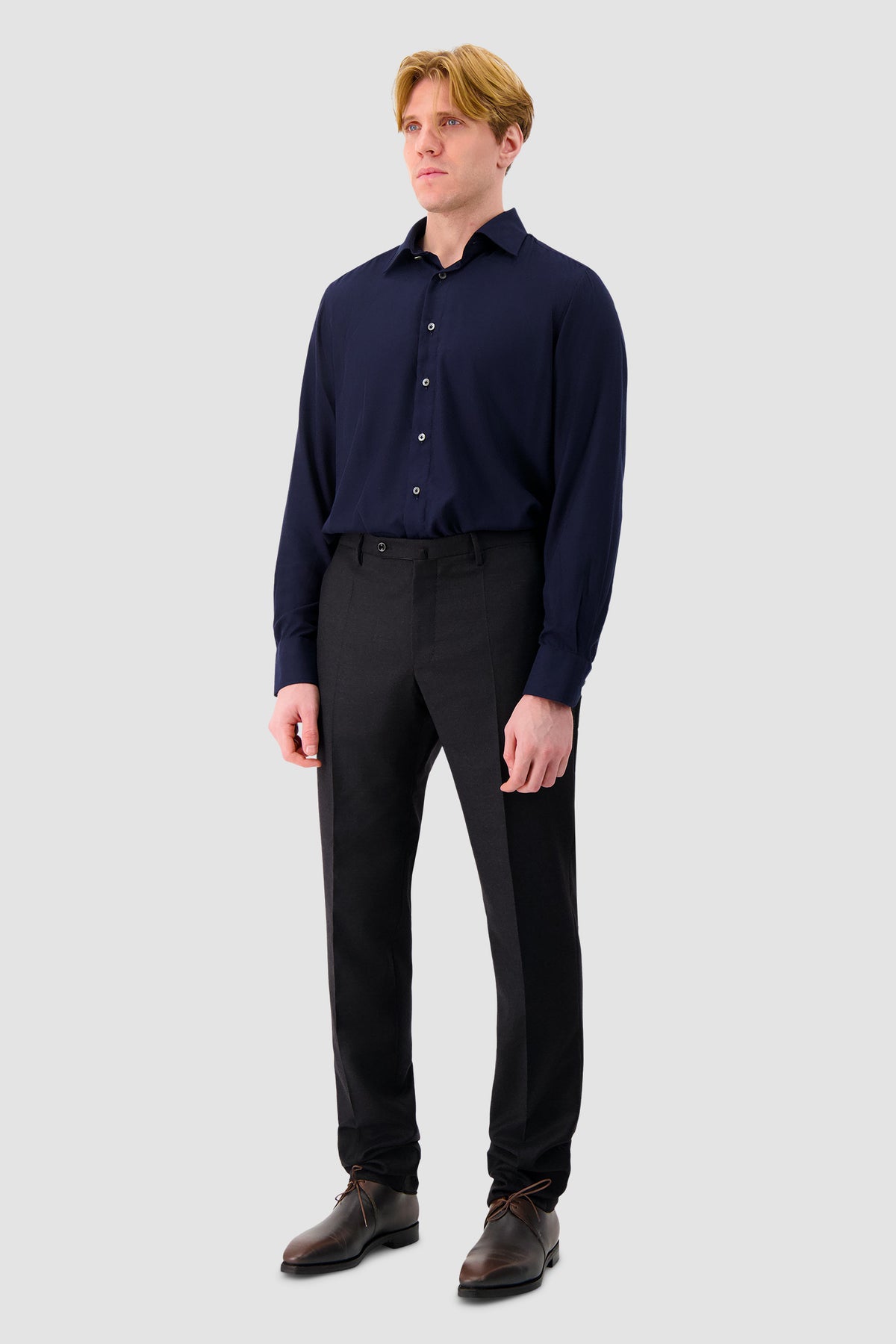100 Hands Navy Cotton Dress Shirt