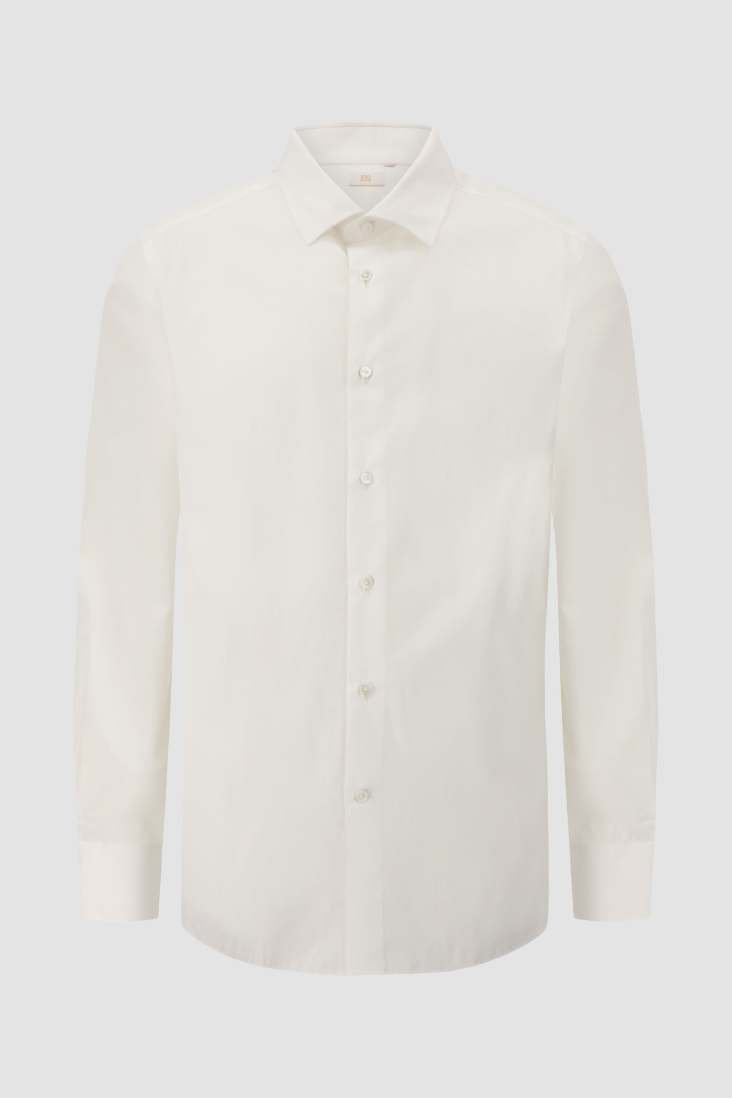 100 Hands White Cotton Dress Shirt