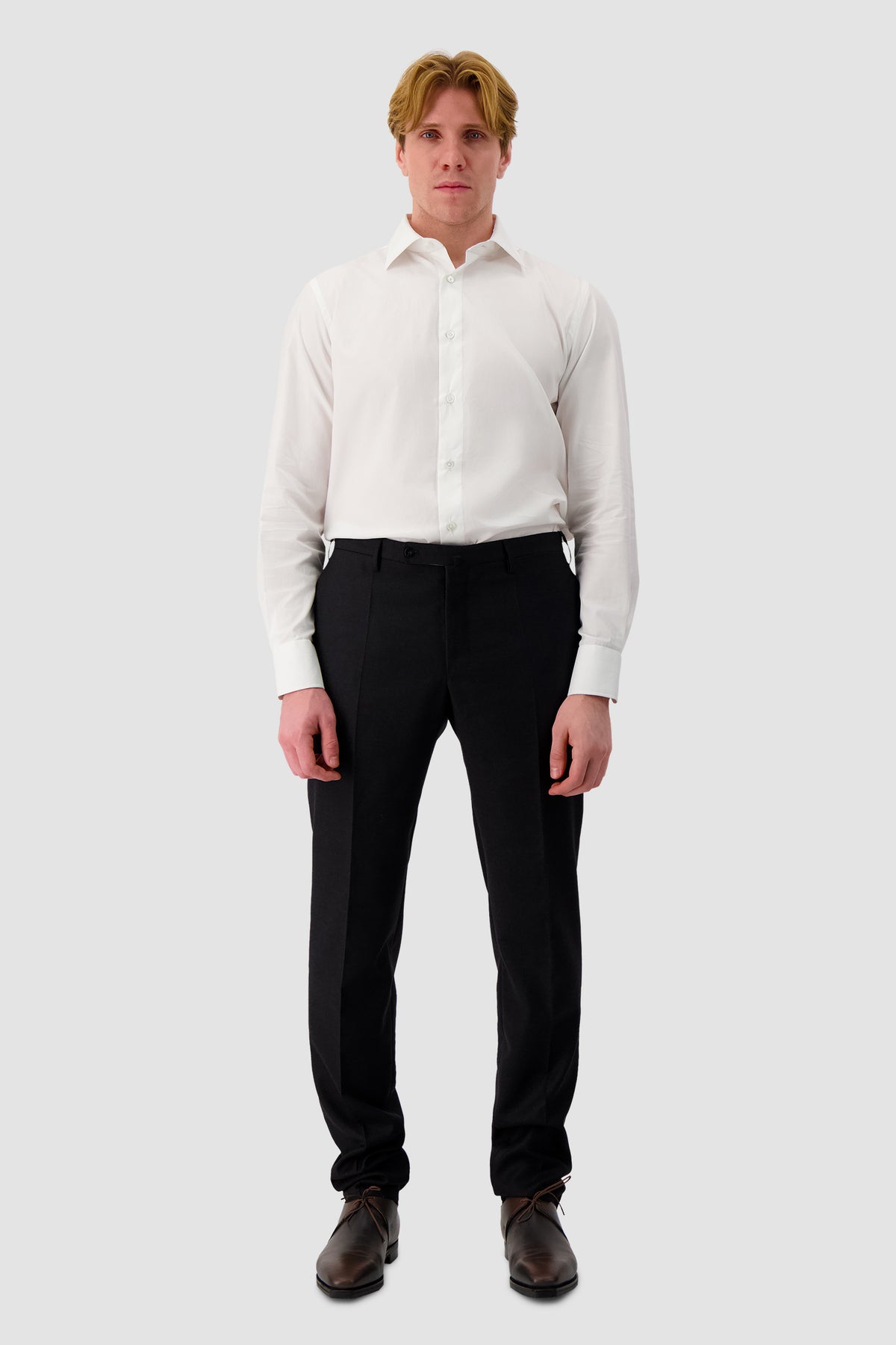 100 Hands White Cotton Dress Shirt