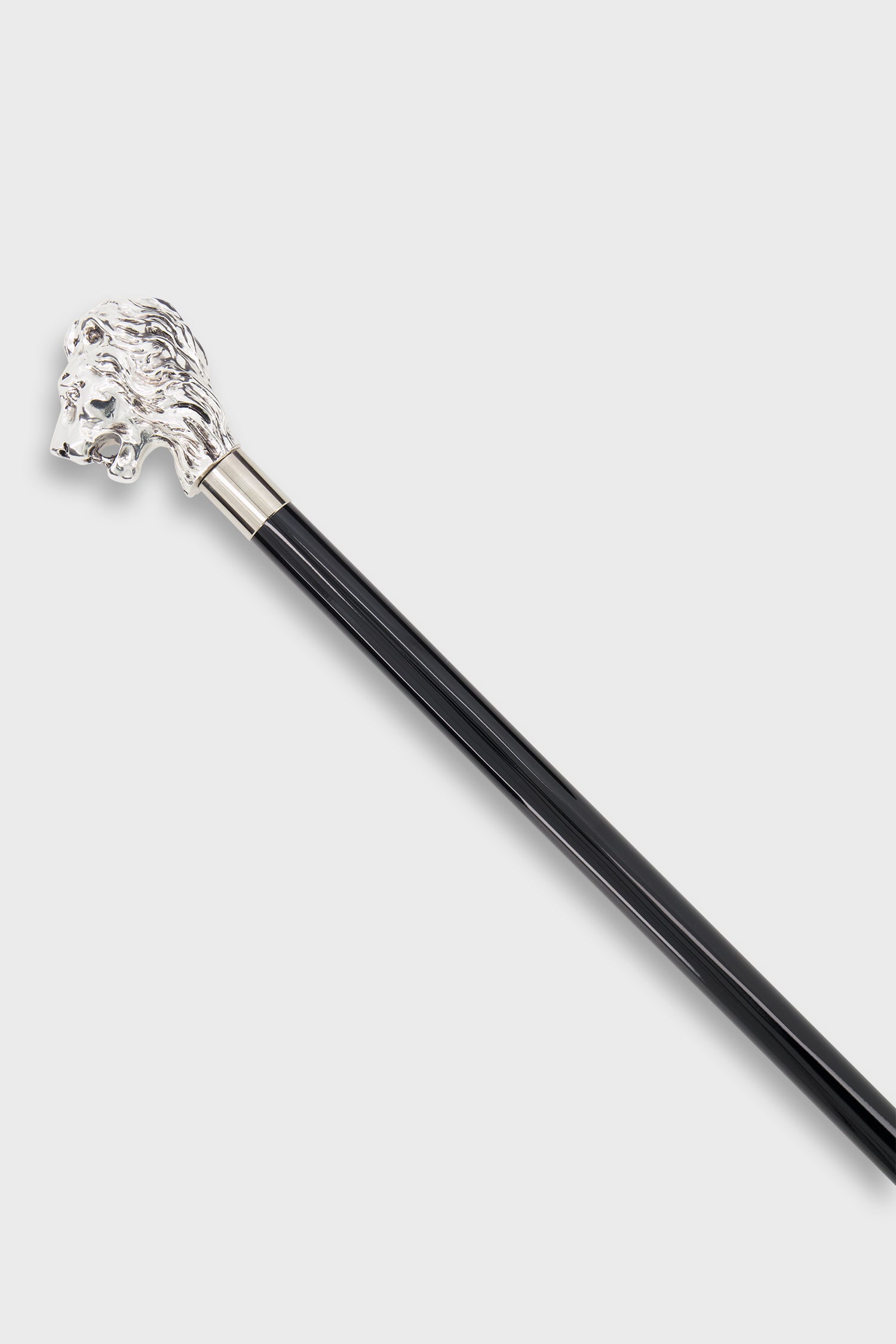 Pasotti Black/Silver Lion Cane