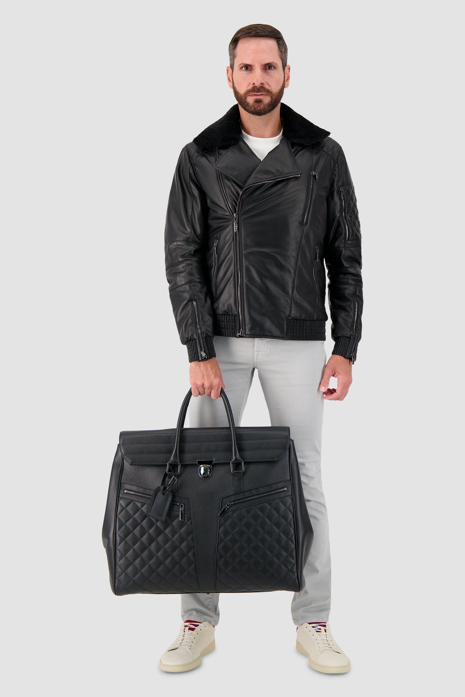 Sac de voyage en cuir de luxe Christopher Bates x Original