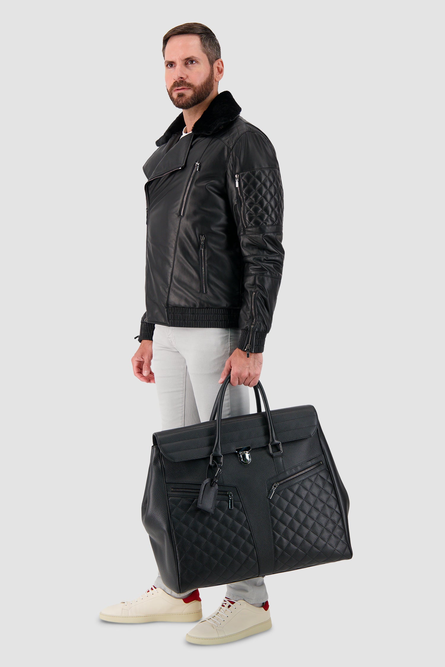 Sac de voyage en cuir de luxe Christopher Bates x Original