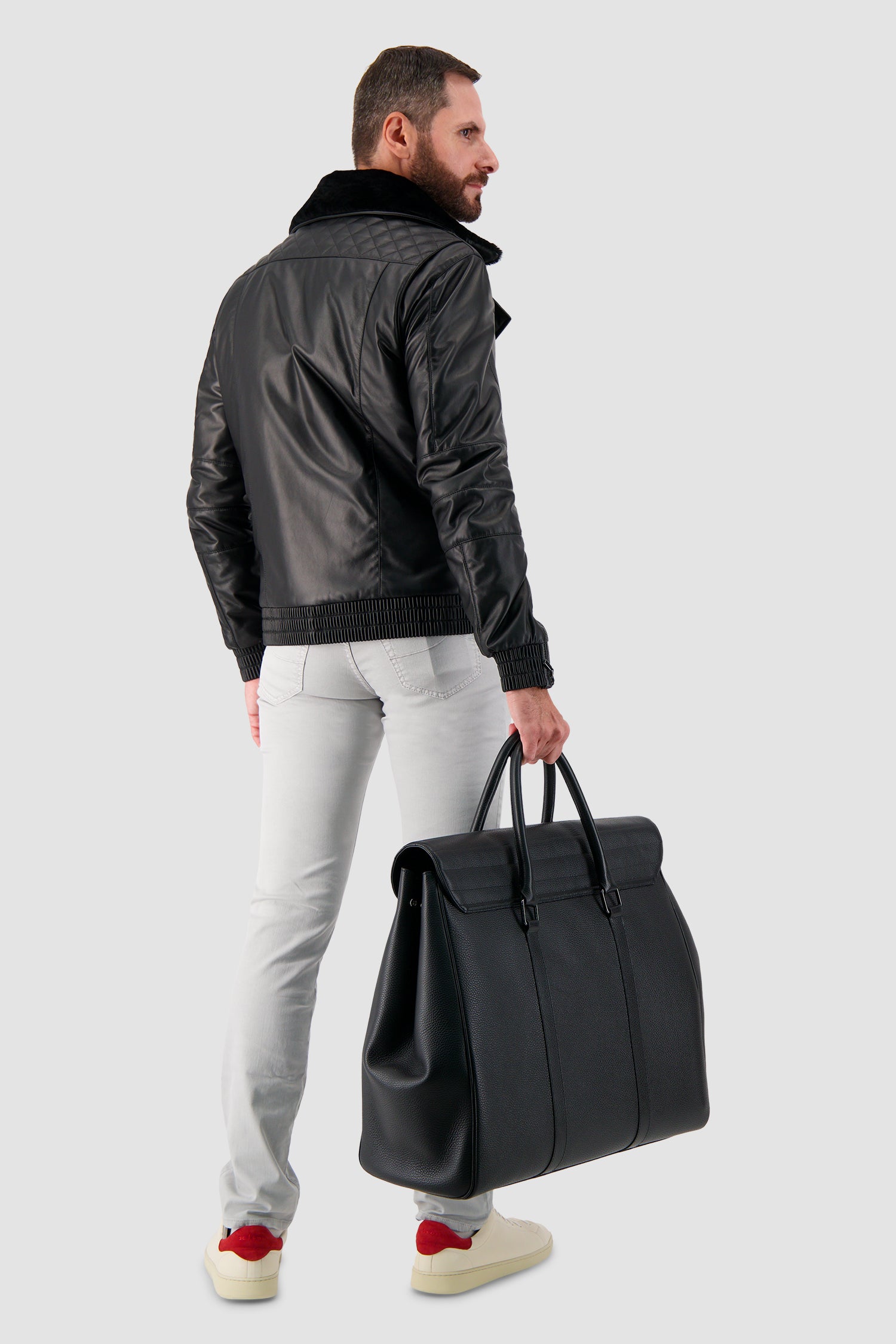 Sac de voyage en cuir de luxe Christopher Bates x Original