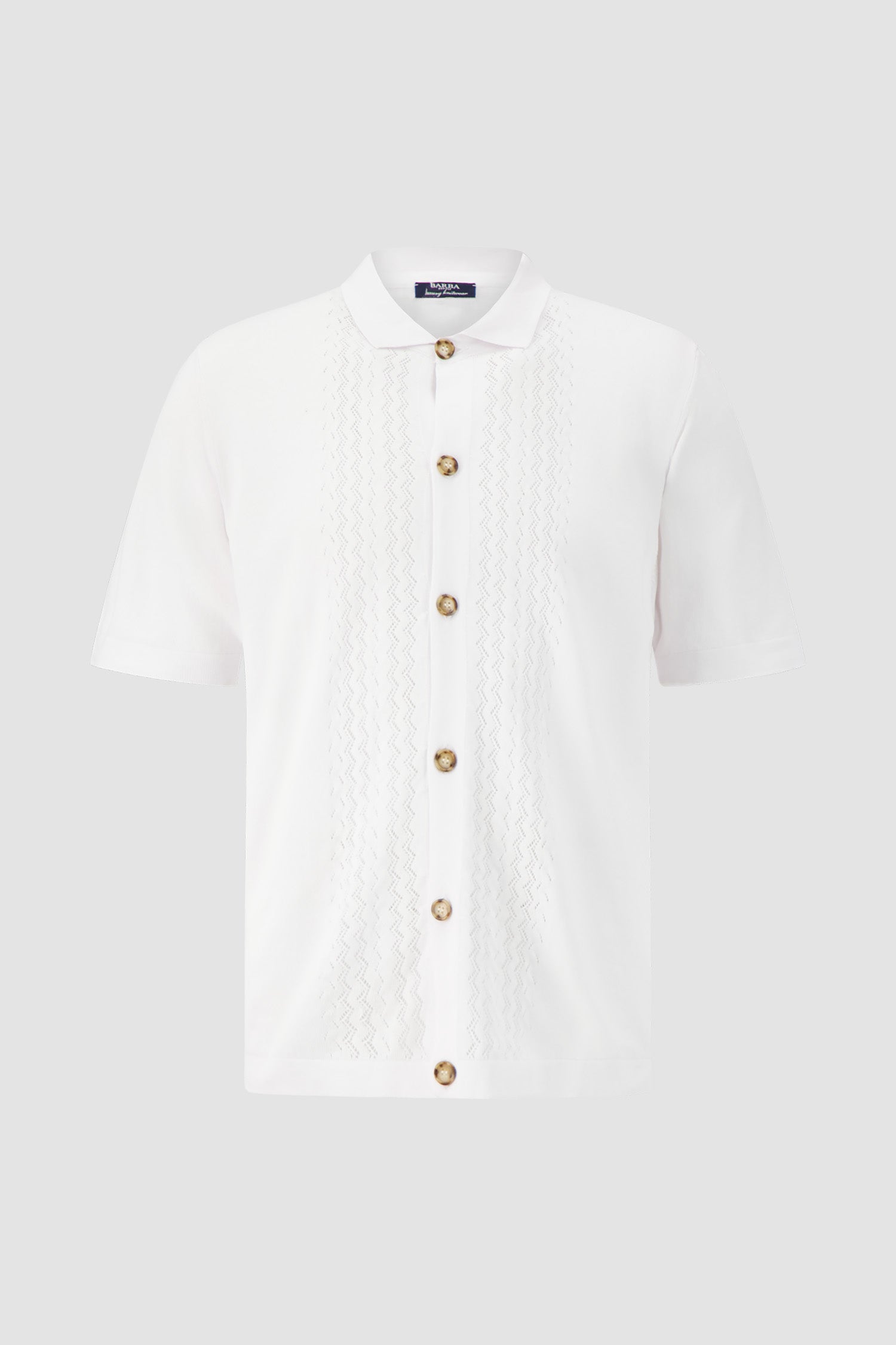 Barba Napoli Bianco Button Polo