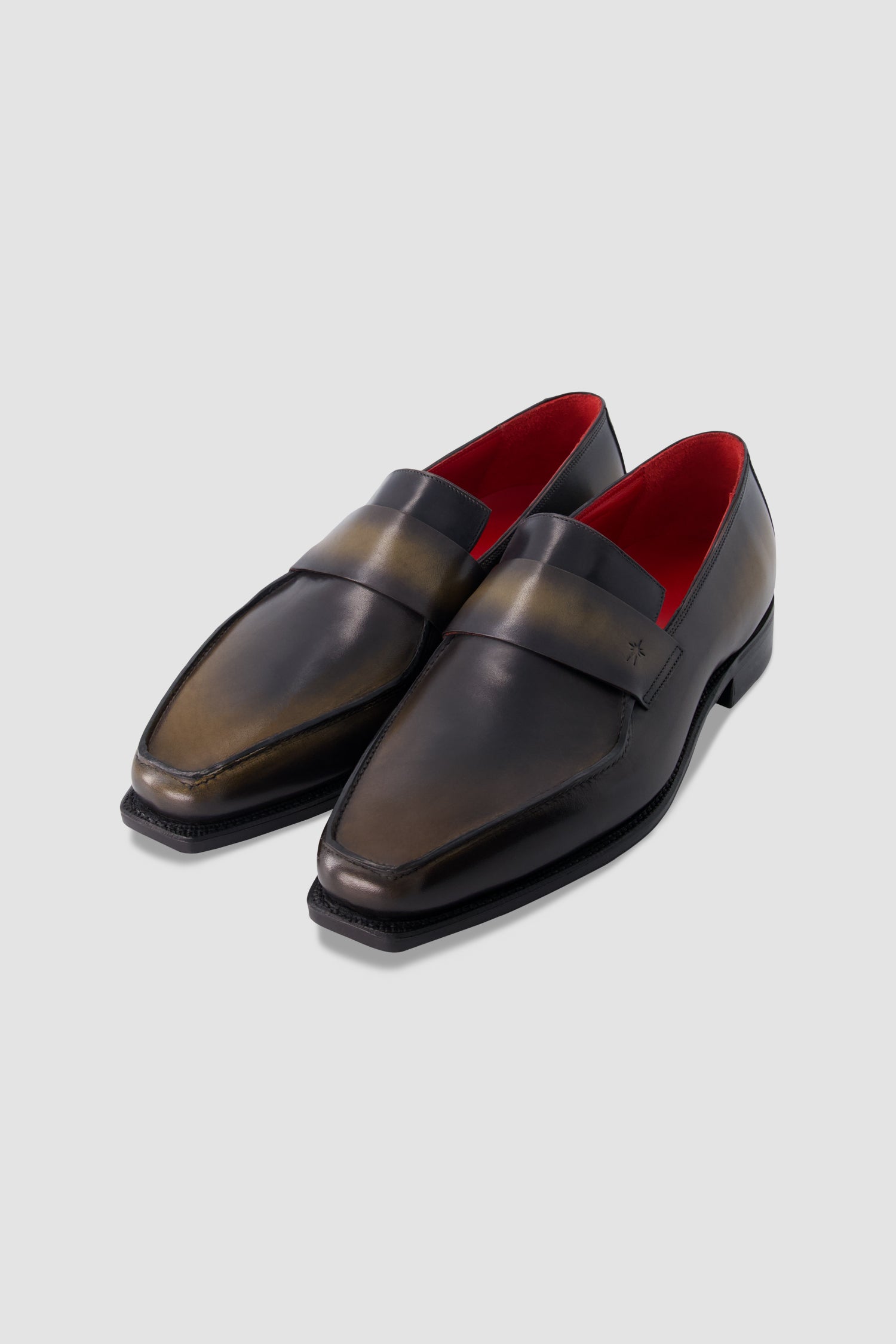 Corthay Brown Burnished Leather Penny Loafers