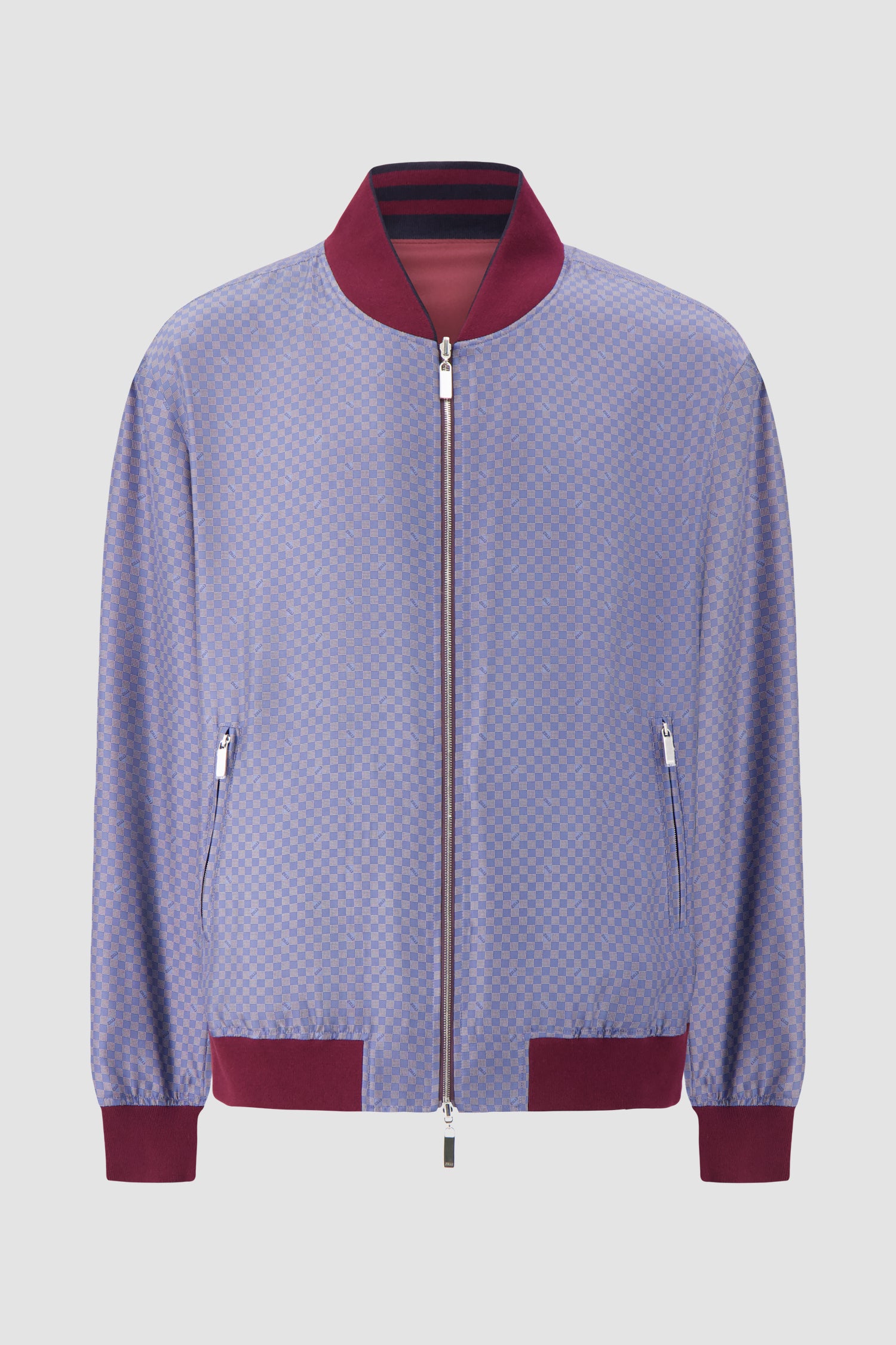 Zilli Burgundy/Blue Reversible Bomber