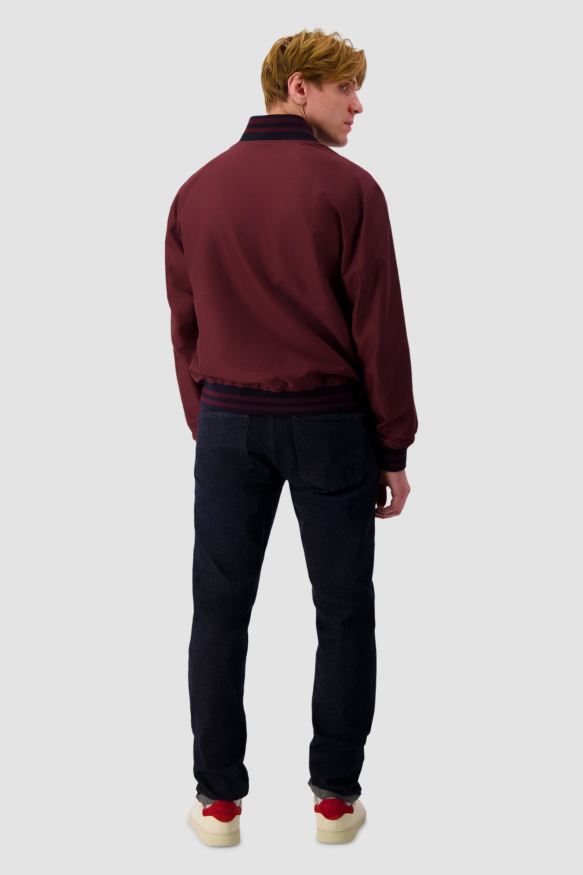 Zilli Burgundy/Blue Reversible Bomber