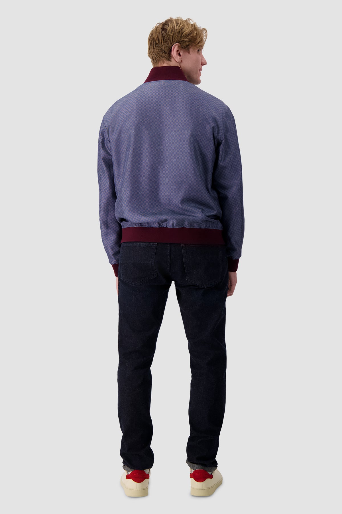 Zilli Burgundy/Blue Reversible Bomber