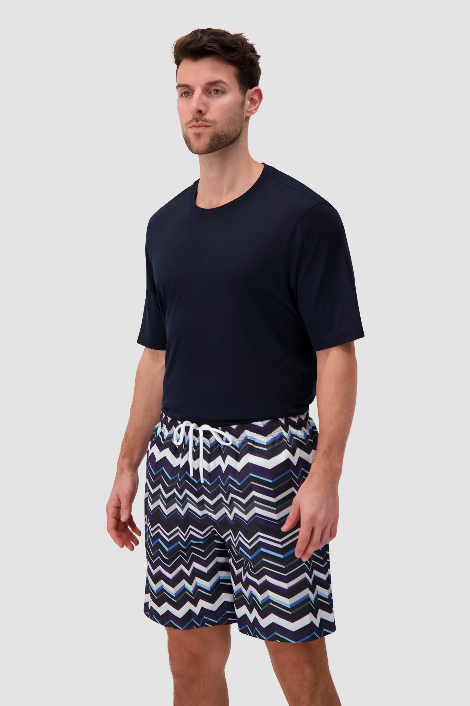 Missoni Long zig zag print swim shorts