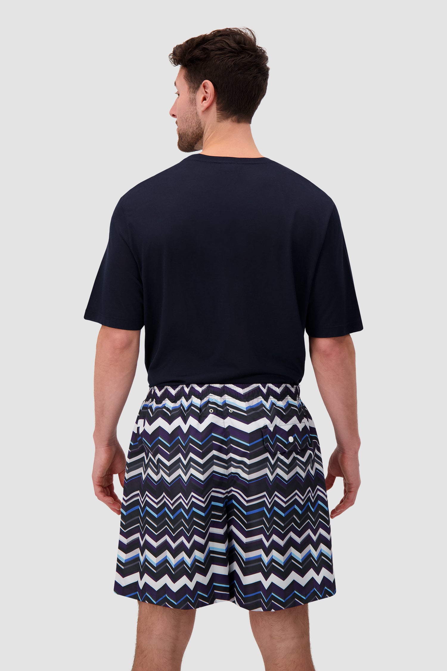Missoni Long zig zag print swim shorts