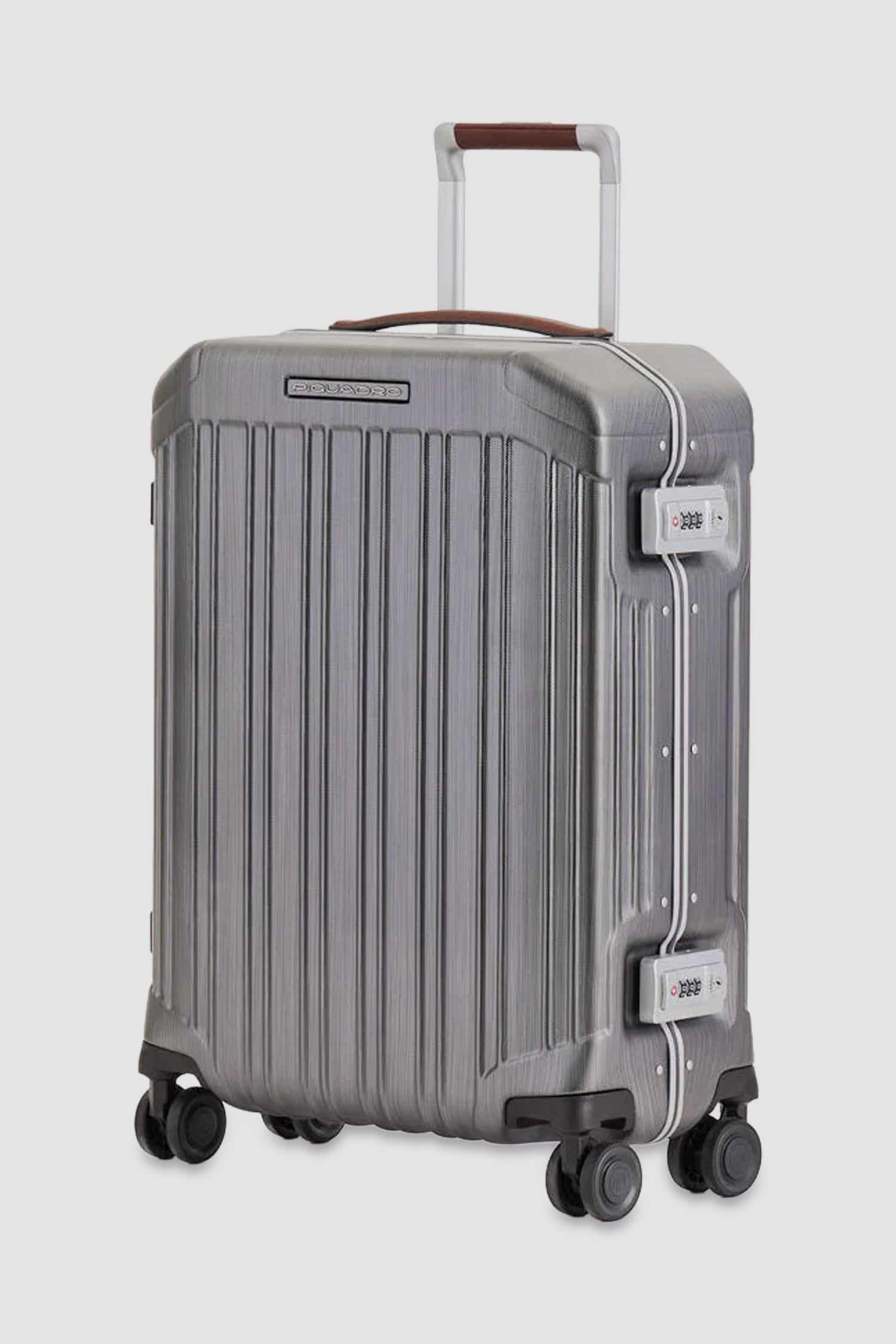 Valise cabine Piquadro Silver à 4 roulettes