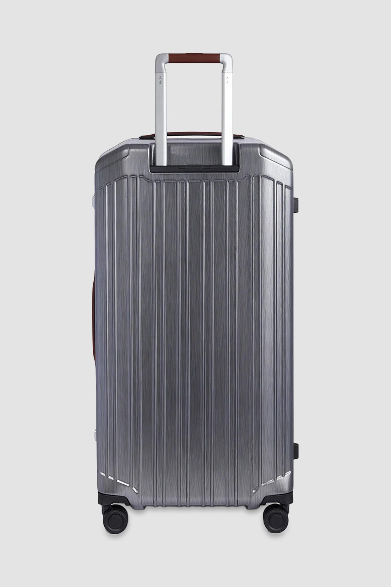 Valise Piquadro Silver rigide, forme malle, à 4 roulettes