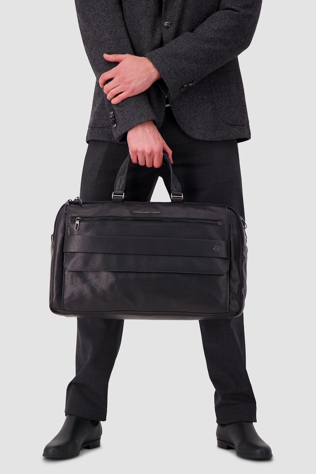 Piquadro Black Duffel Bag