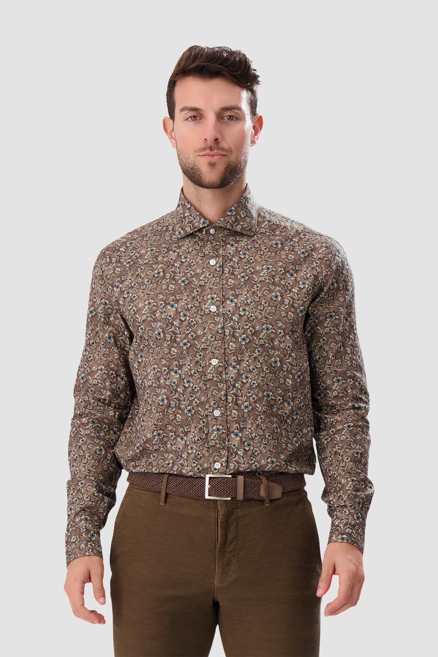 Barba Napoli Brown Classic Shirt