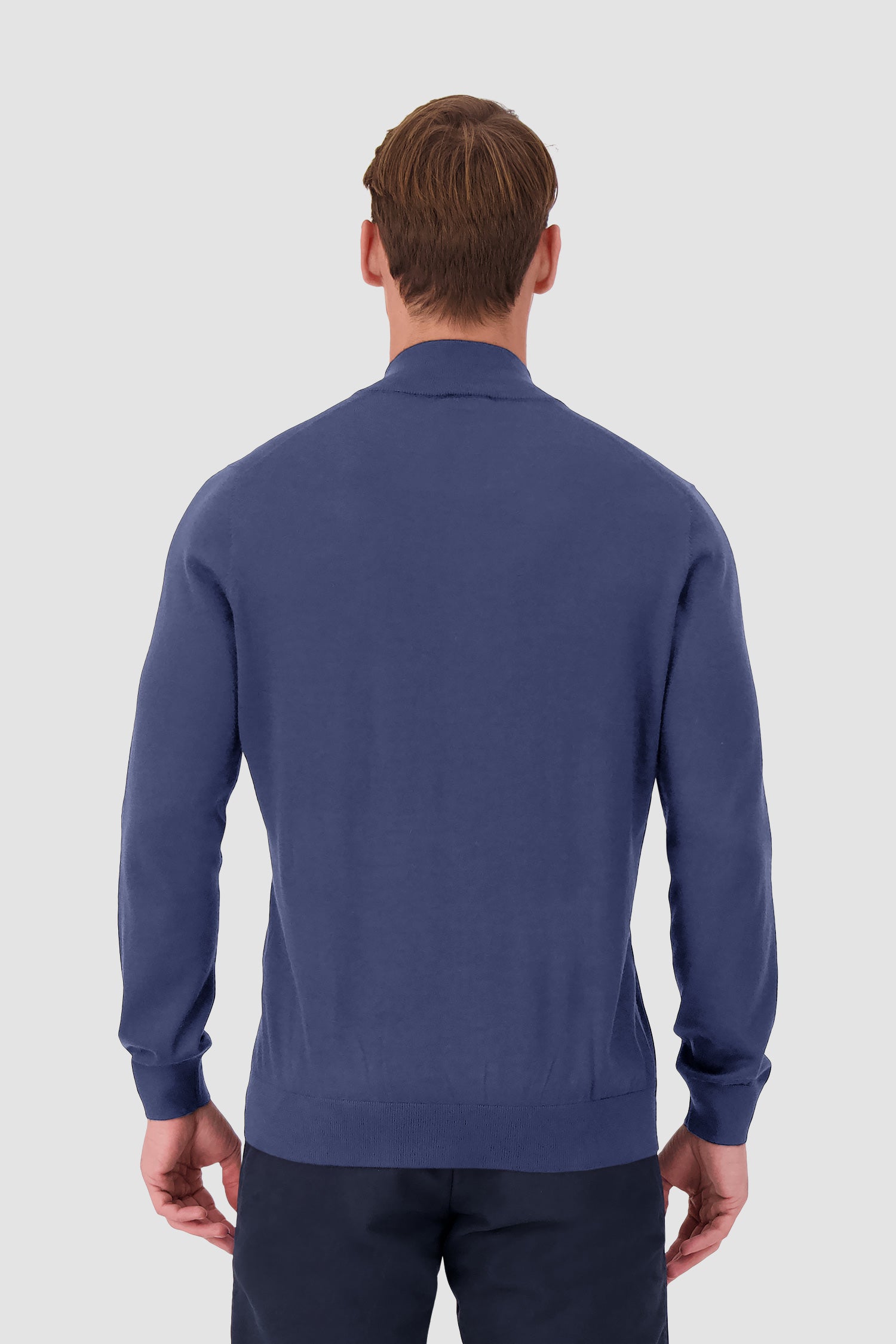 Barba Napoli Navy Zipped Guibbino Sweater