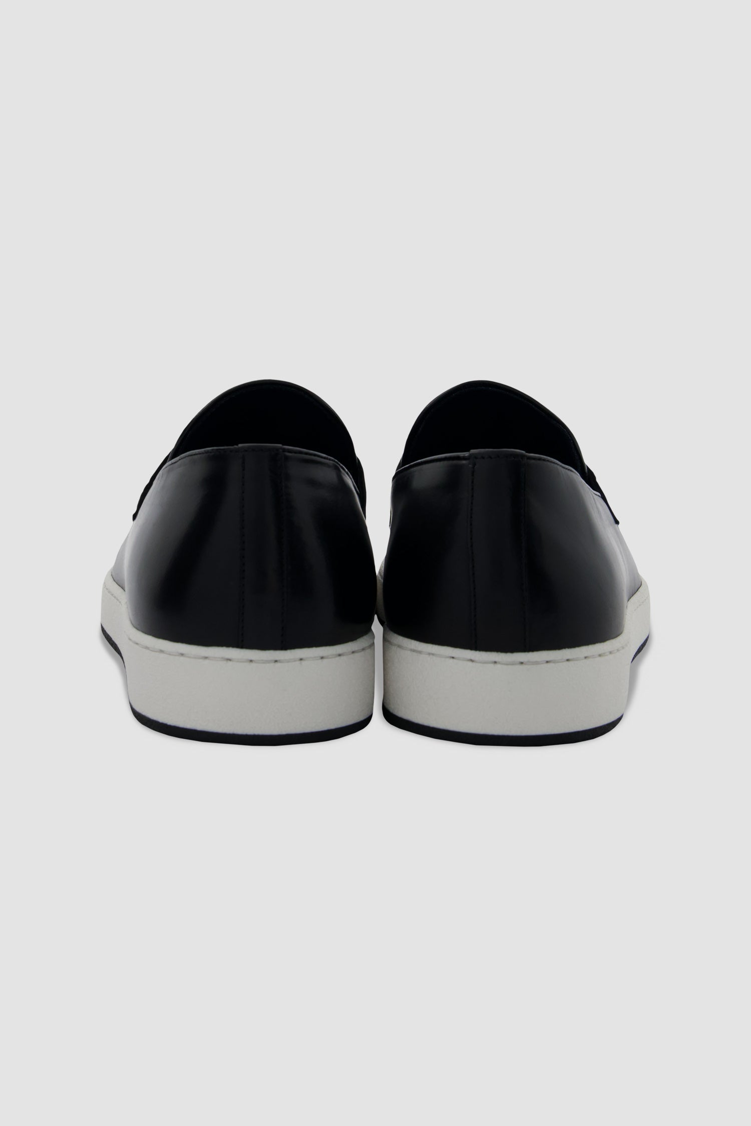 Zilli Black Metal Plate Loafers with Caiman accents