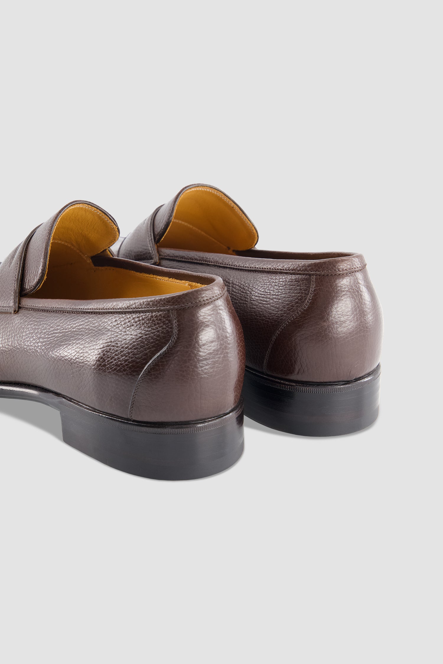 Stefano Bemer Dark Brown Lama Penny Loafers
