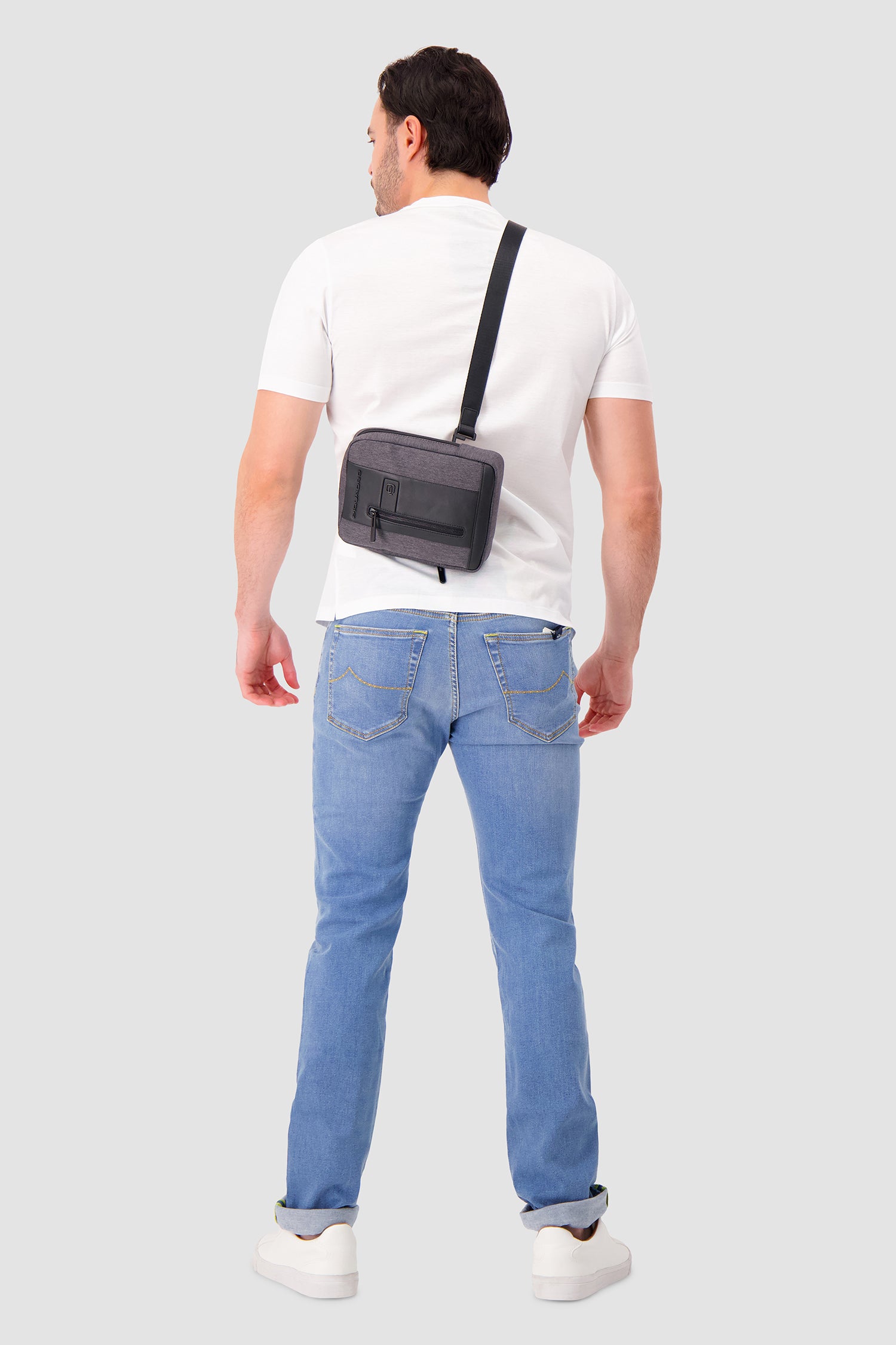 Piquadro Grey/Black Crossbody Bag