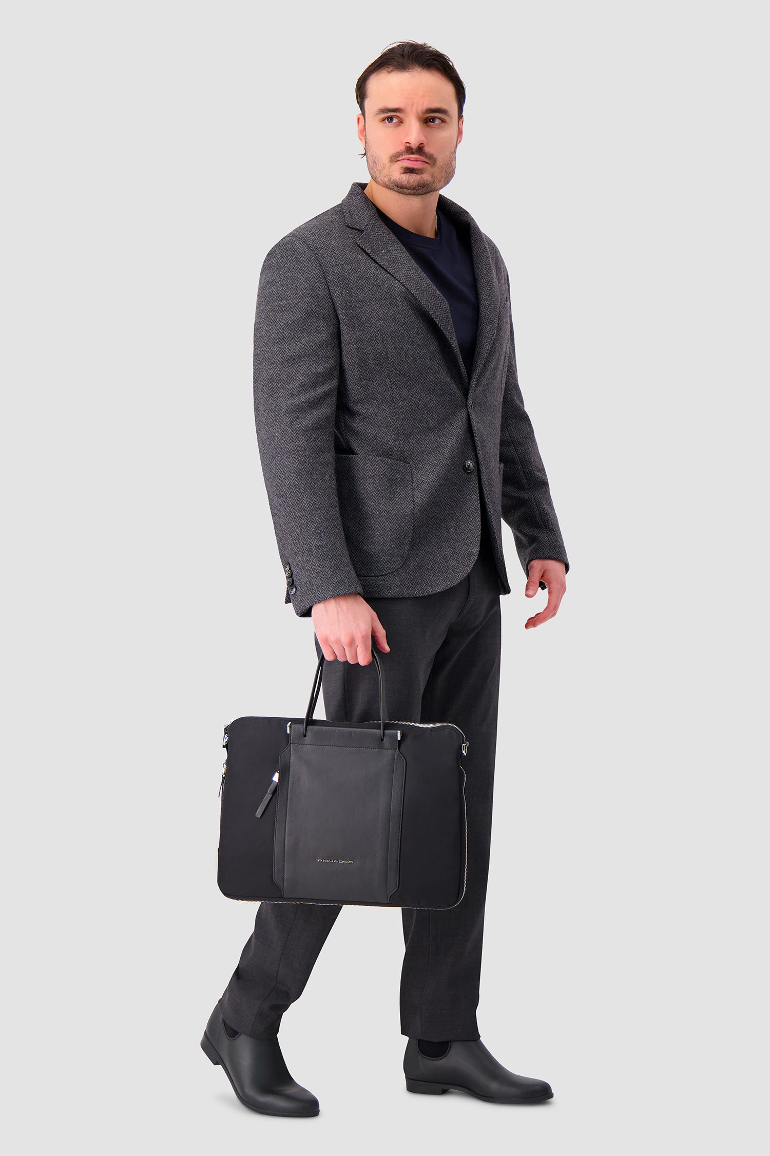 Piquadro Black Slim 15.6" Laptop Bag