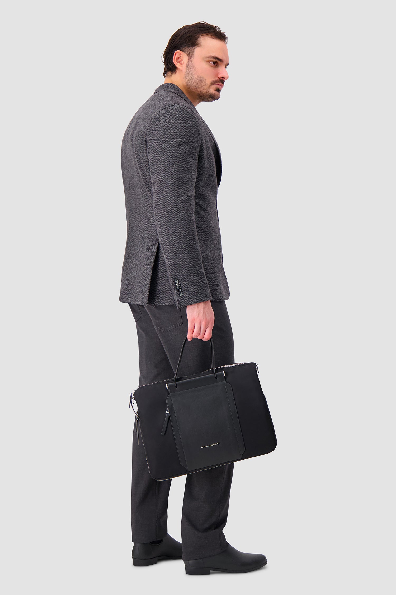 Piquadro Black Slim 15.6" Laptop Bag