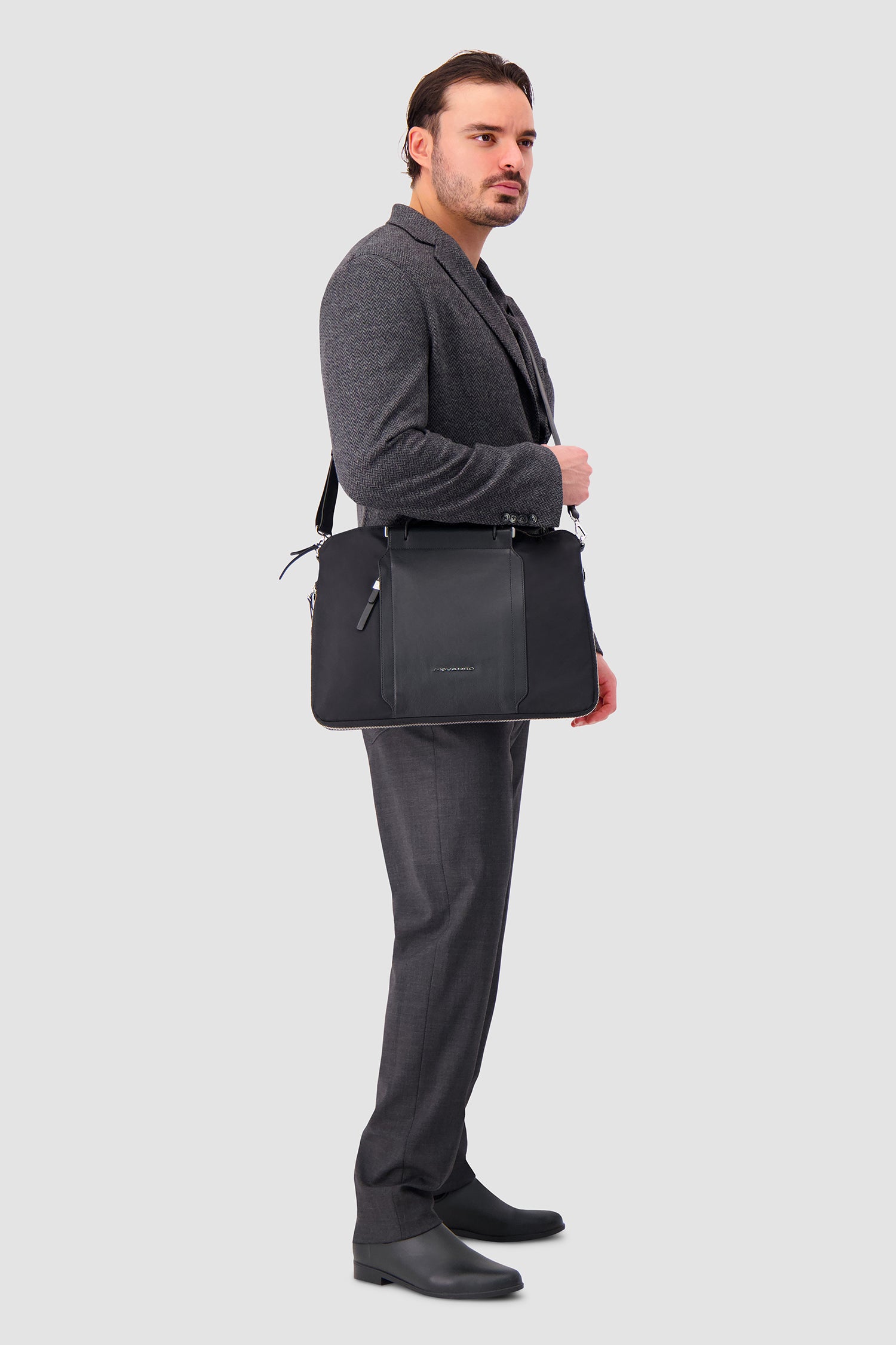 Piquadro Black Slim 15.6" Laptop Bag