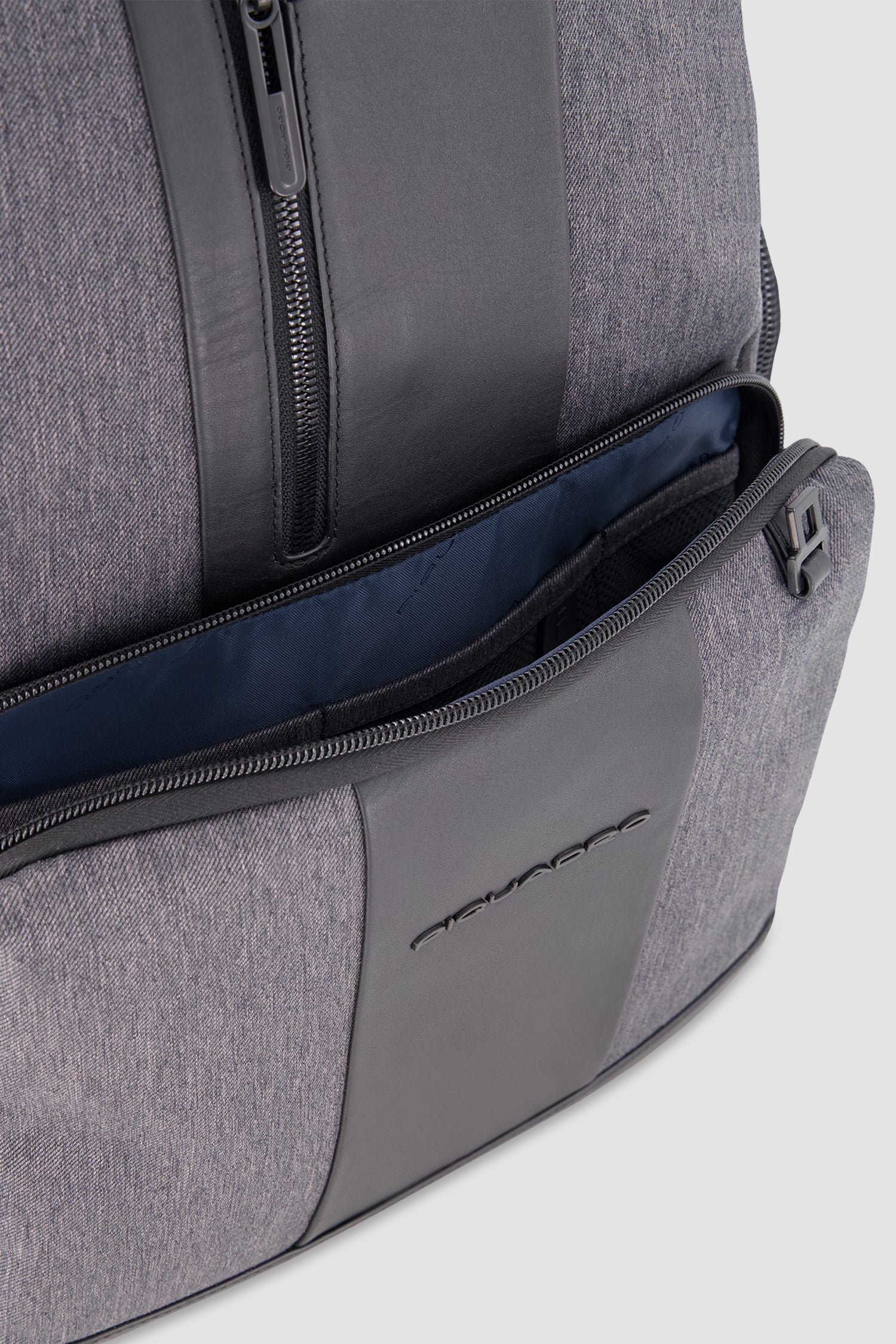 Piquadro Charcoal/Black Fast-Check Laptop Backpack 15.6"