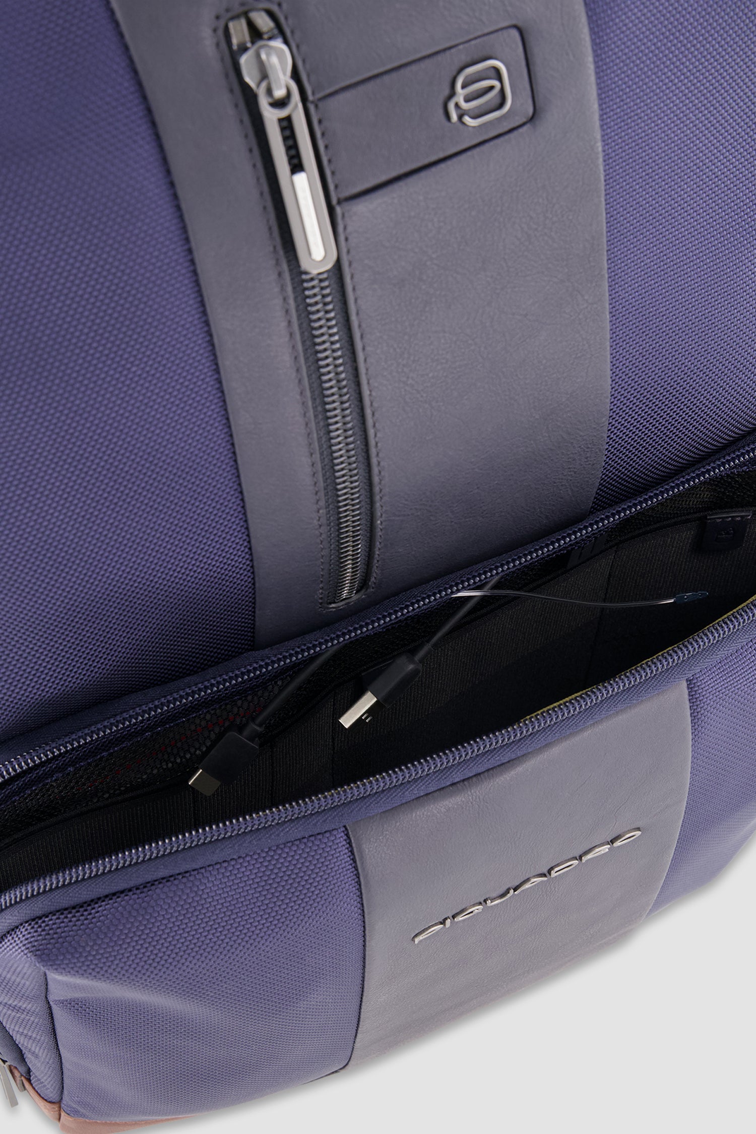 Piquadro Blue Fast-Check Laptop Backpack 15.6"