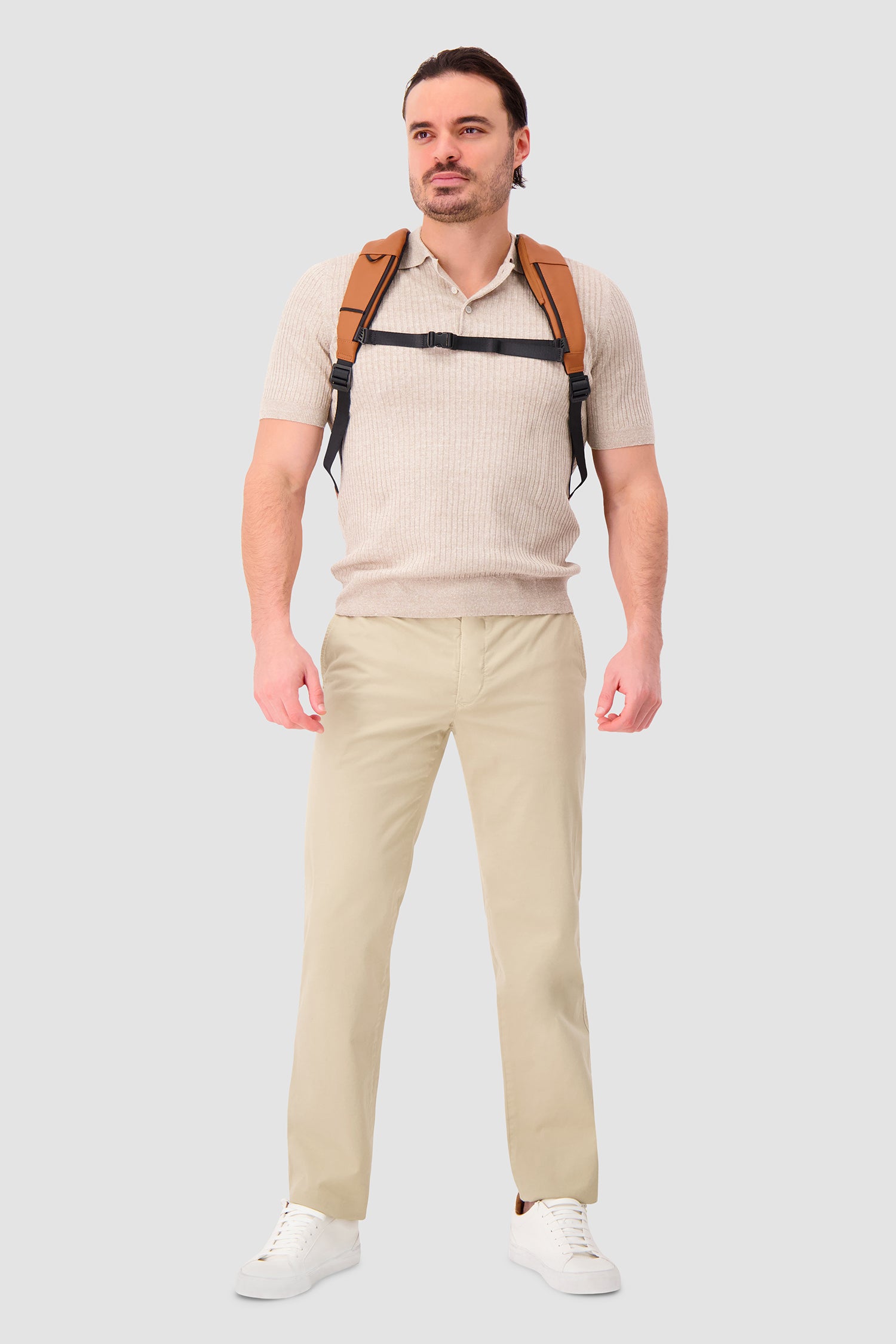 Piquadro Orange Roll Top Backpack
