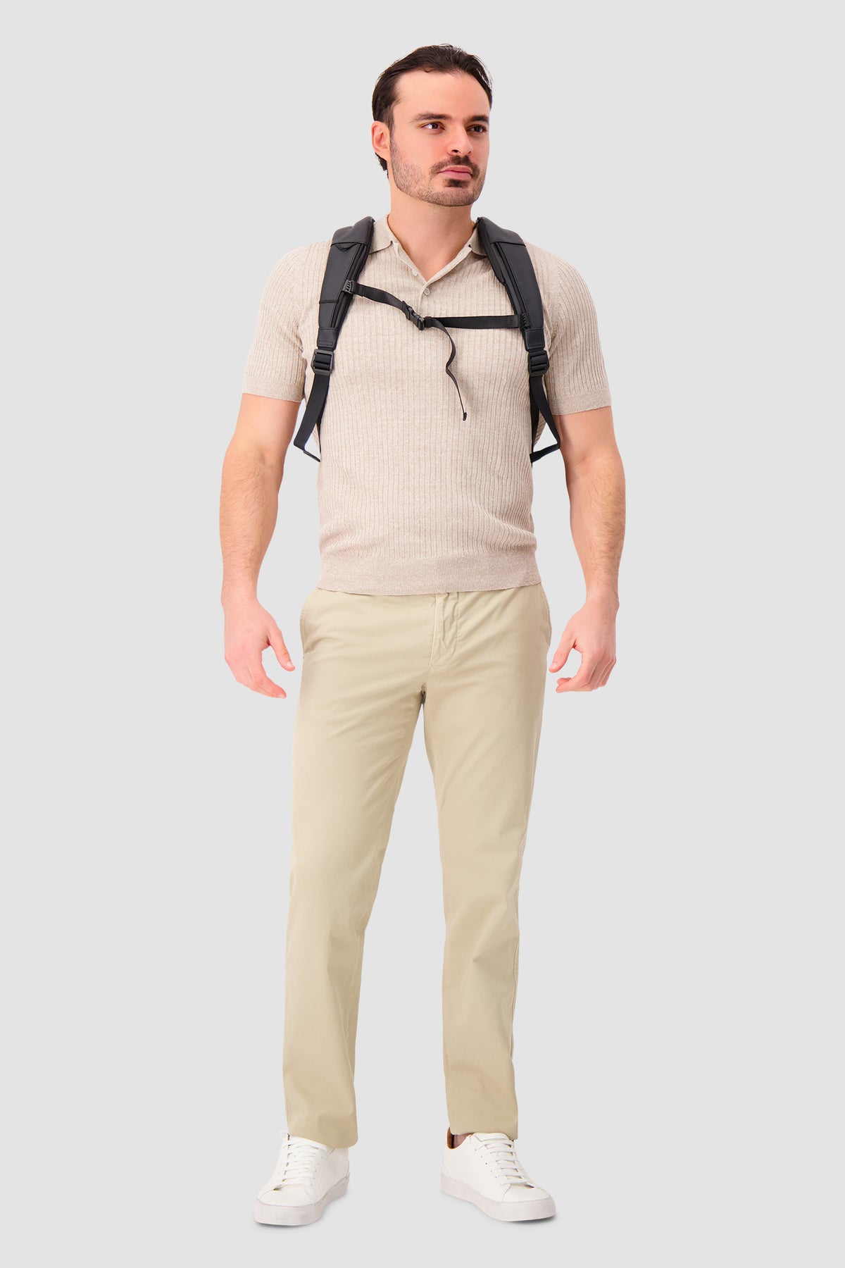 Piquadro Black Roll Top Backpack
