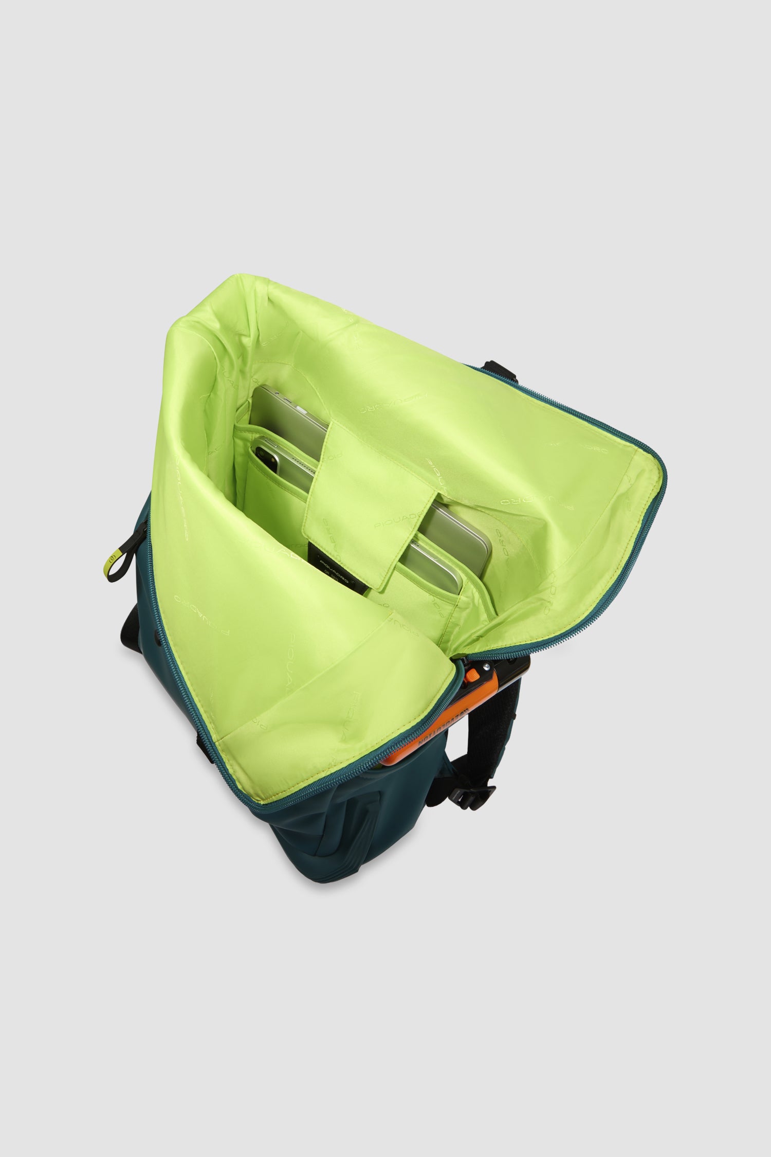 Piquadro Green Roll Top Backpack