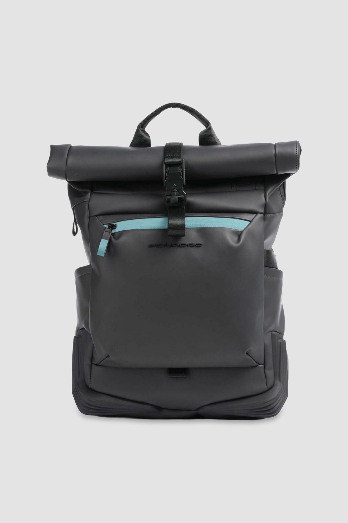 Piquadro Black Roll Top Backpack