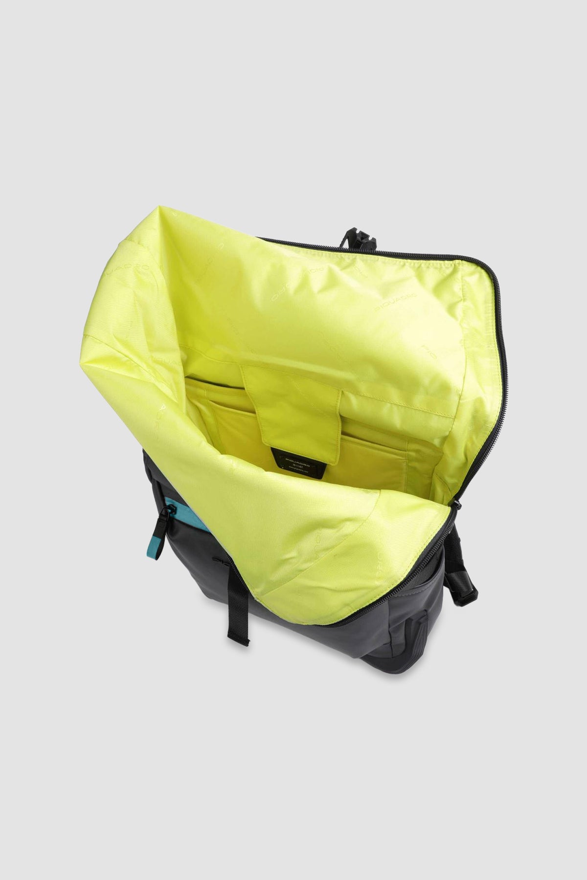 Piquadro Black Roll Top Backpack
