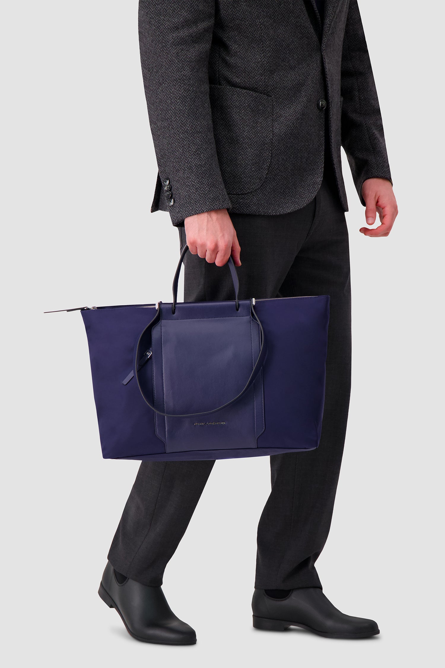 Piquadro Blue Laptop Tote Bag