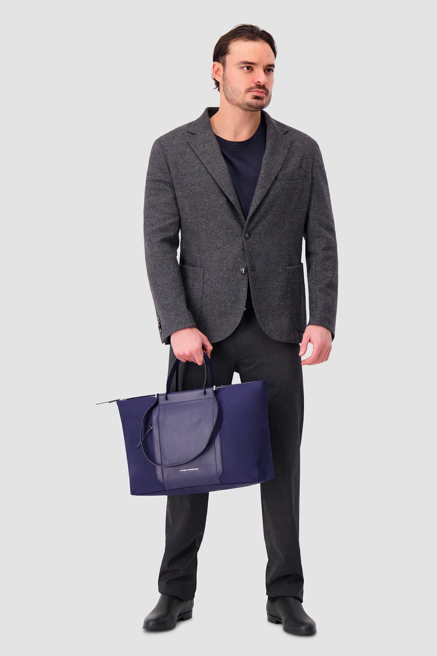 Piquadro Blue Laptop Tote Bag