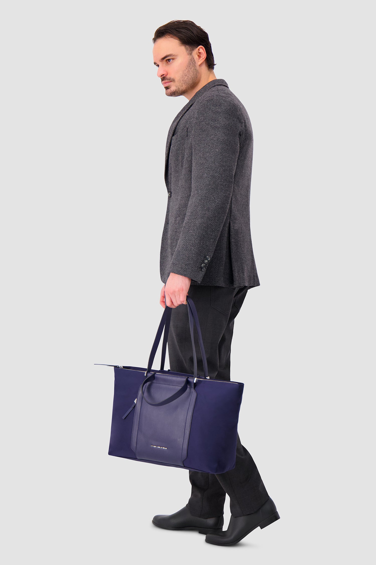 Piquadro Blue Laptop Tote Bag