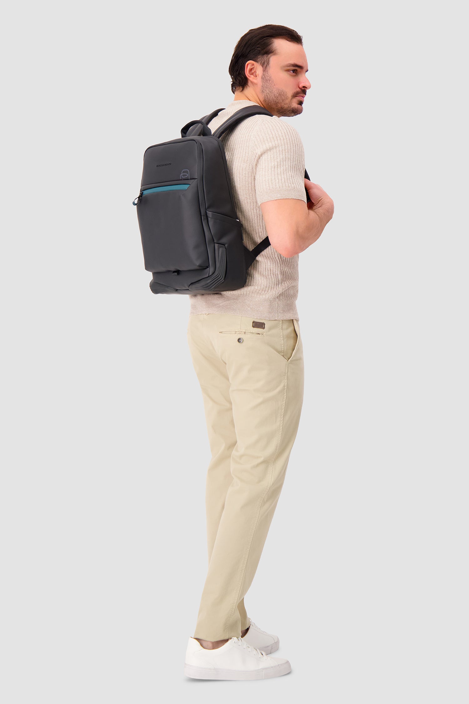 Piquadro Black Laptop Backpack 15.6"