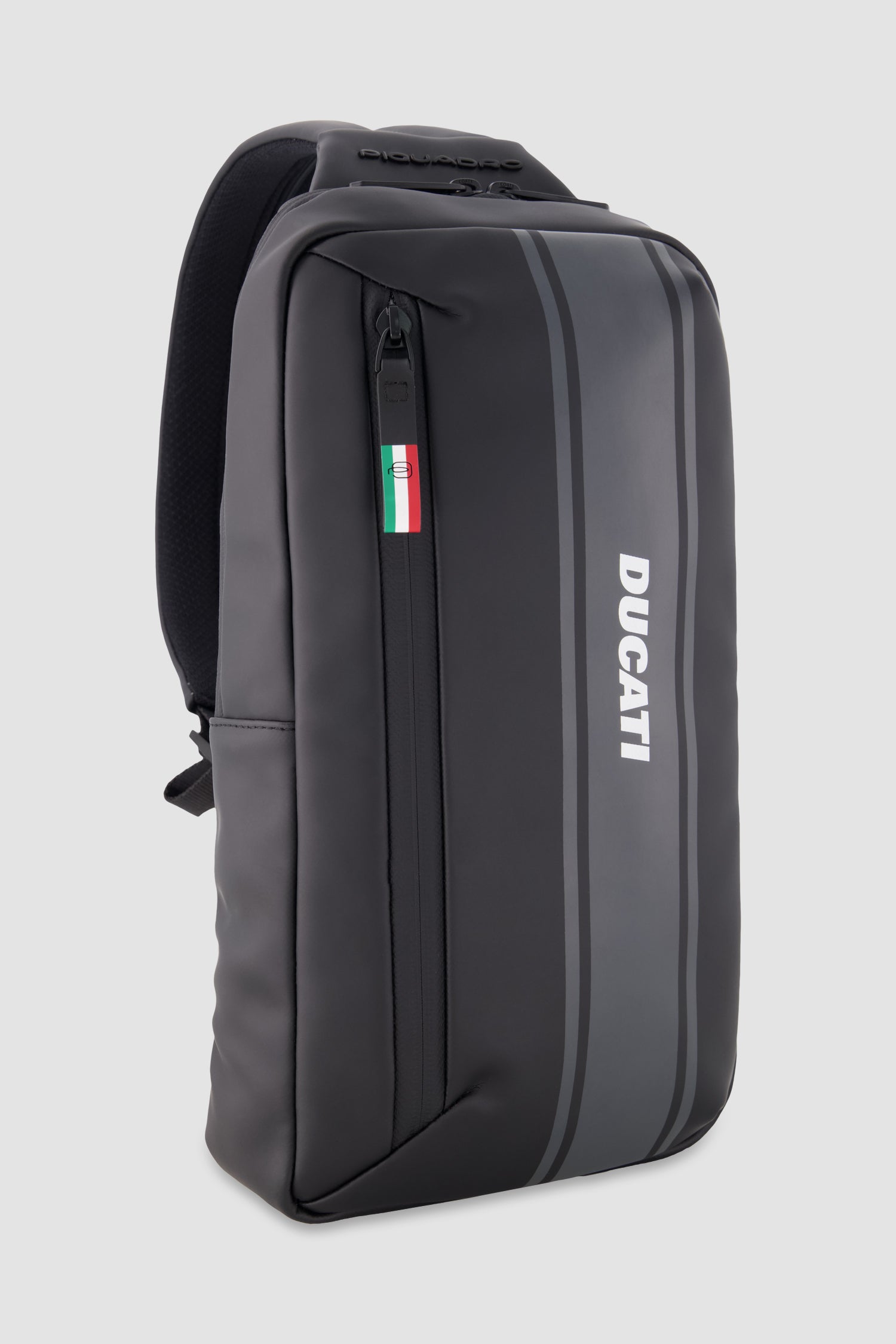 Piquadro x Ducati Black Water Resistant Sling Bag