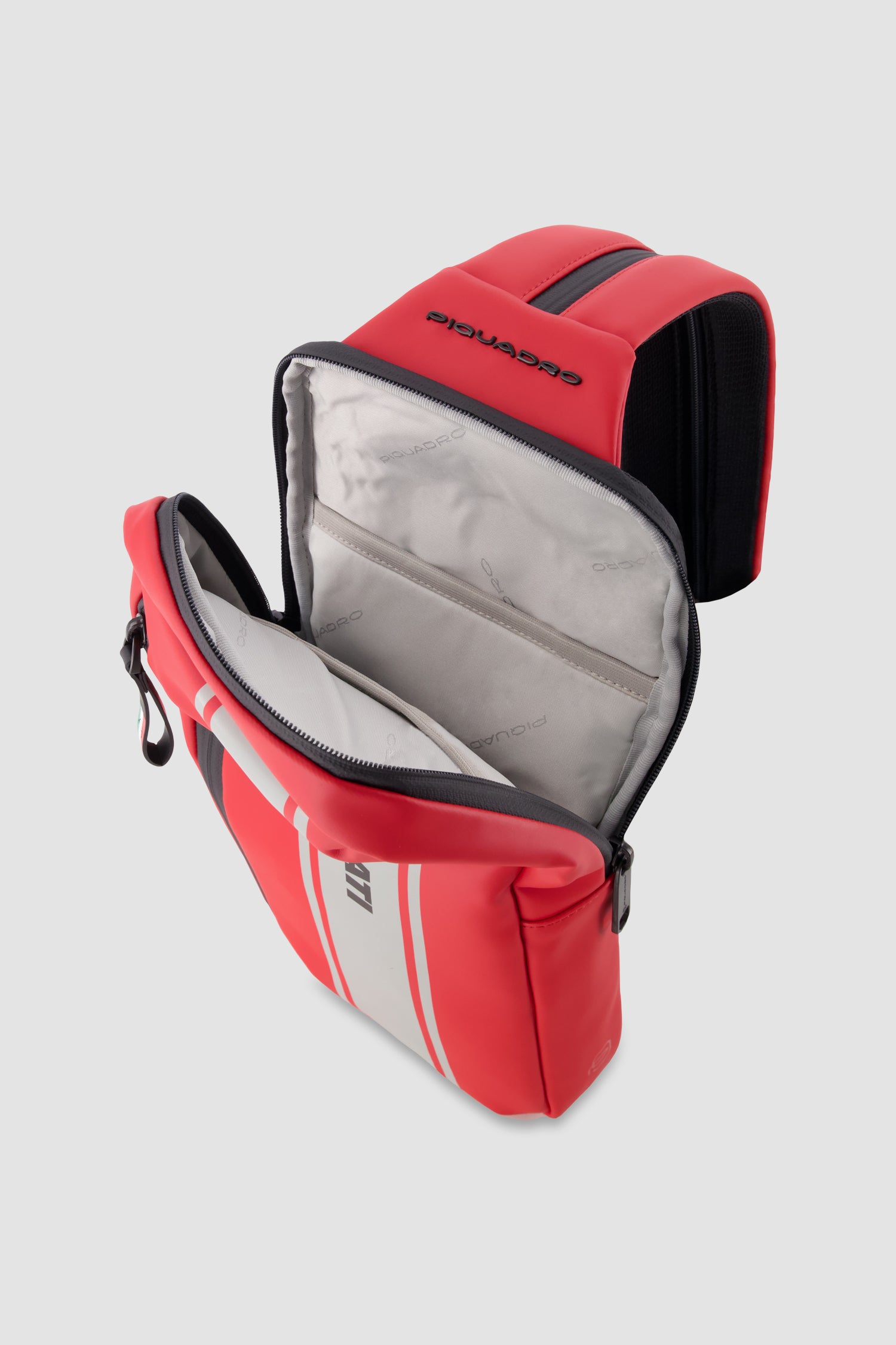 Piquadro x Ducati Red Water Resistant Sling Bag