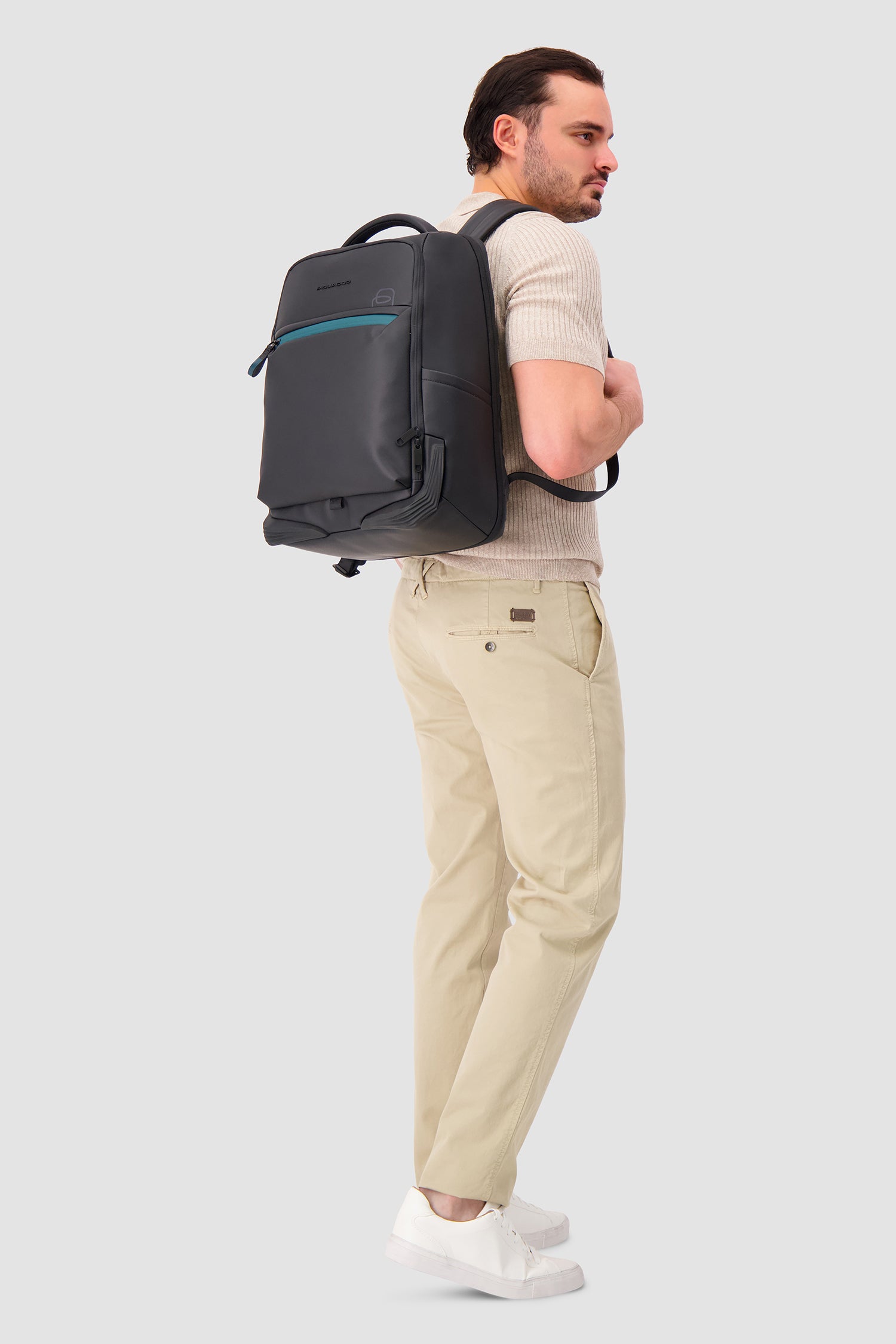 Piquadro Black Travel Laptop Backpack