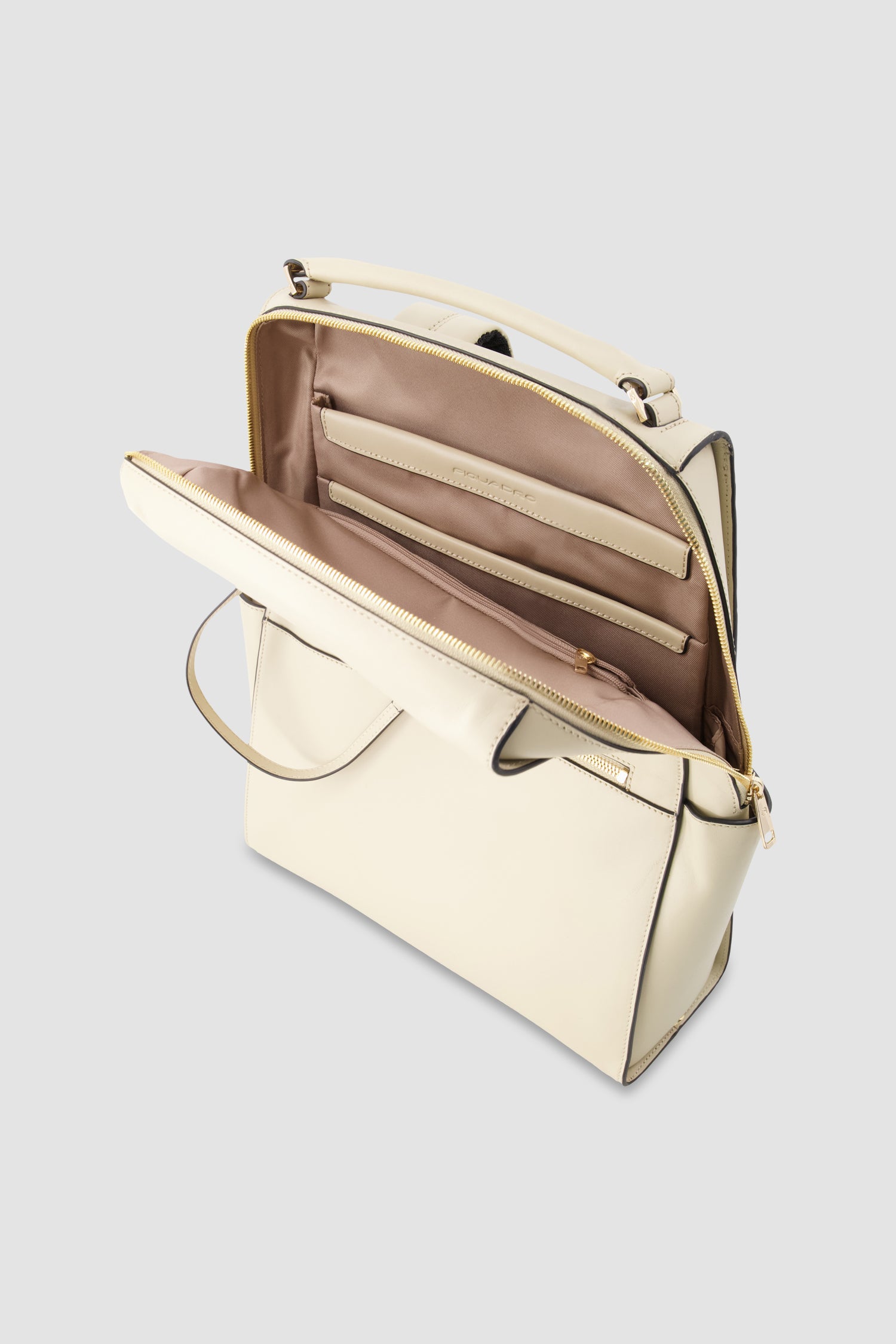 Piquadro Beige Laptop Backpack 14"